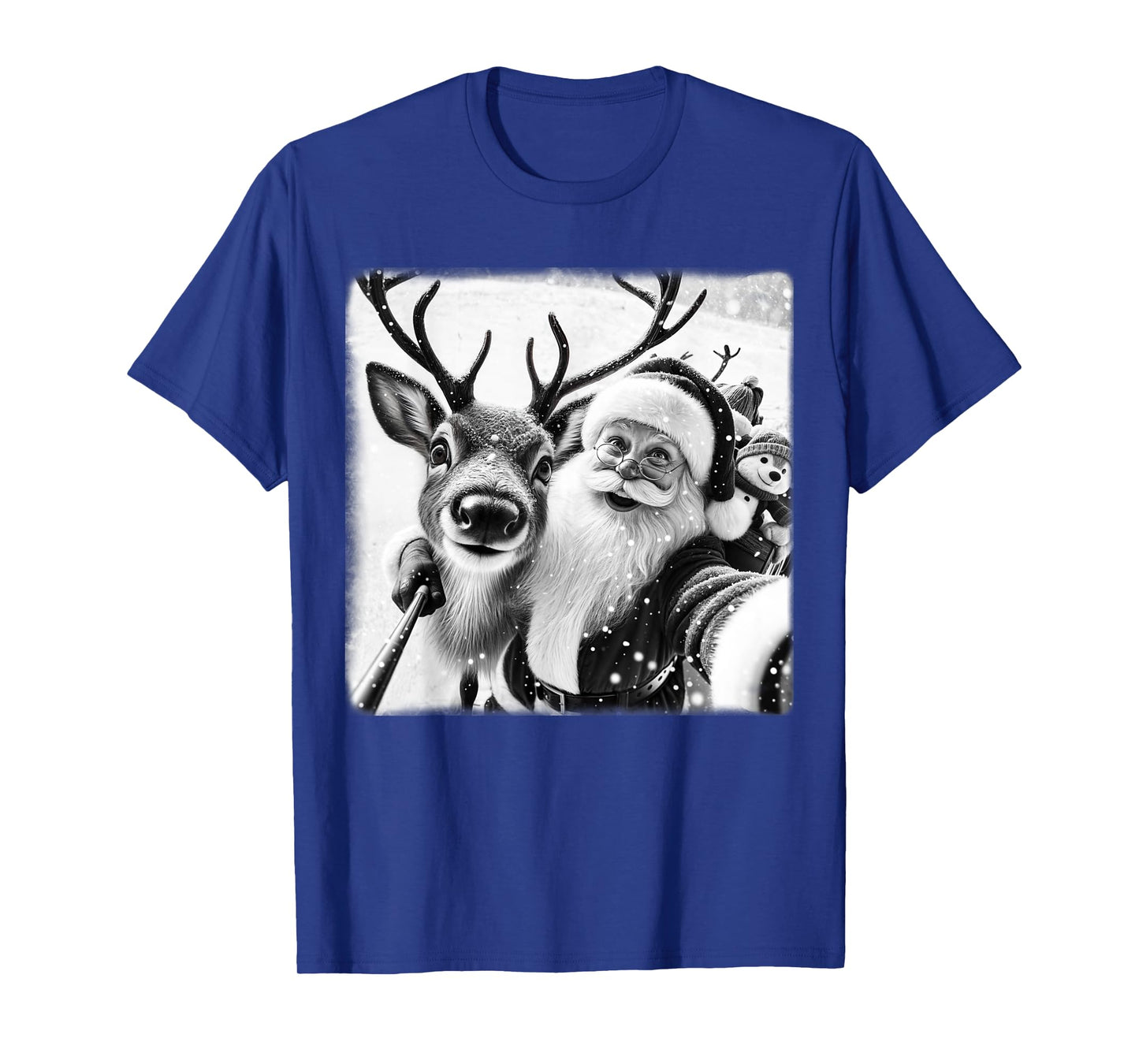 Funny Reindeer Selfie Christmas Santa Claus Xmas Cute Santa T-Shirt
