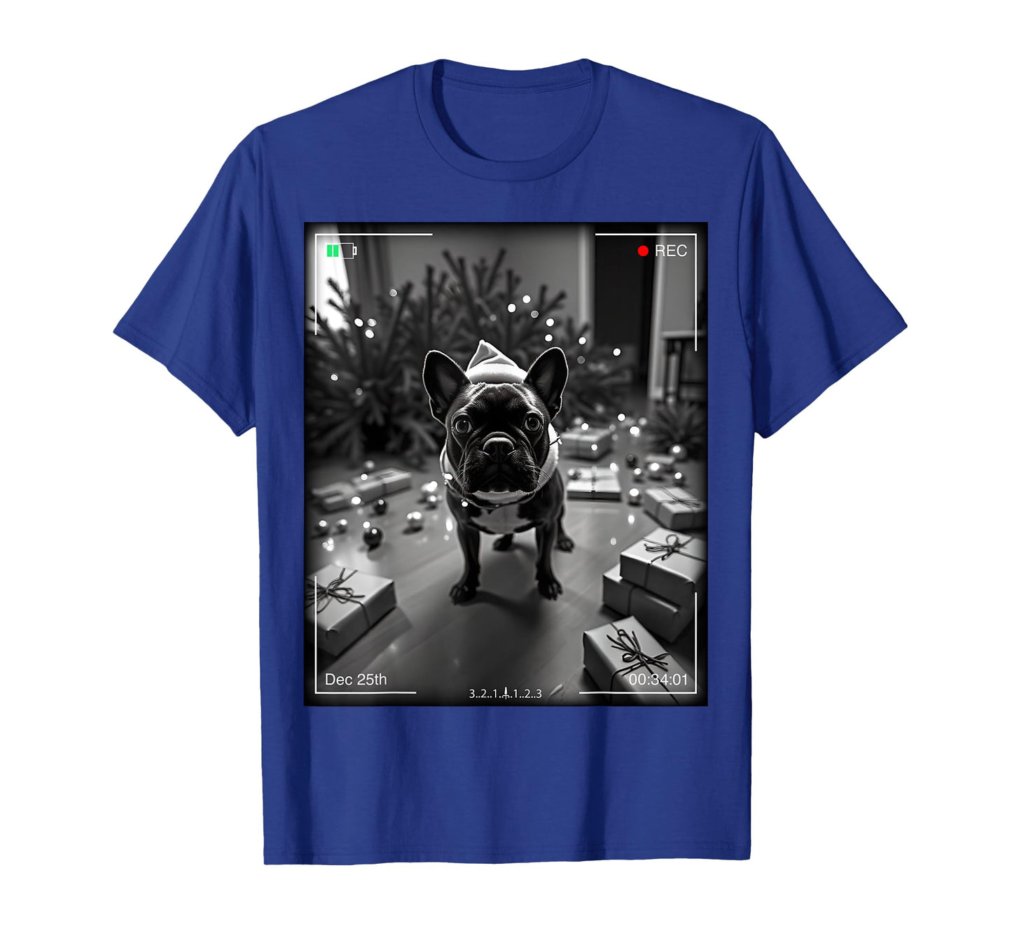 Christmas French Bulldog Caught On Camera T-Shirt