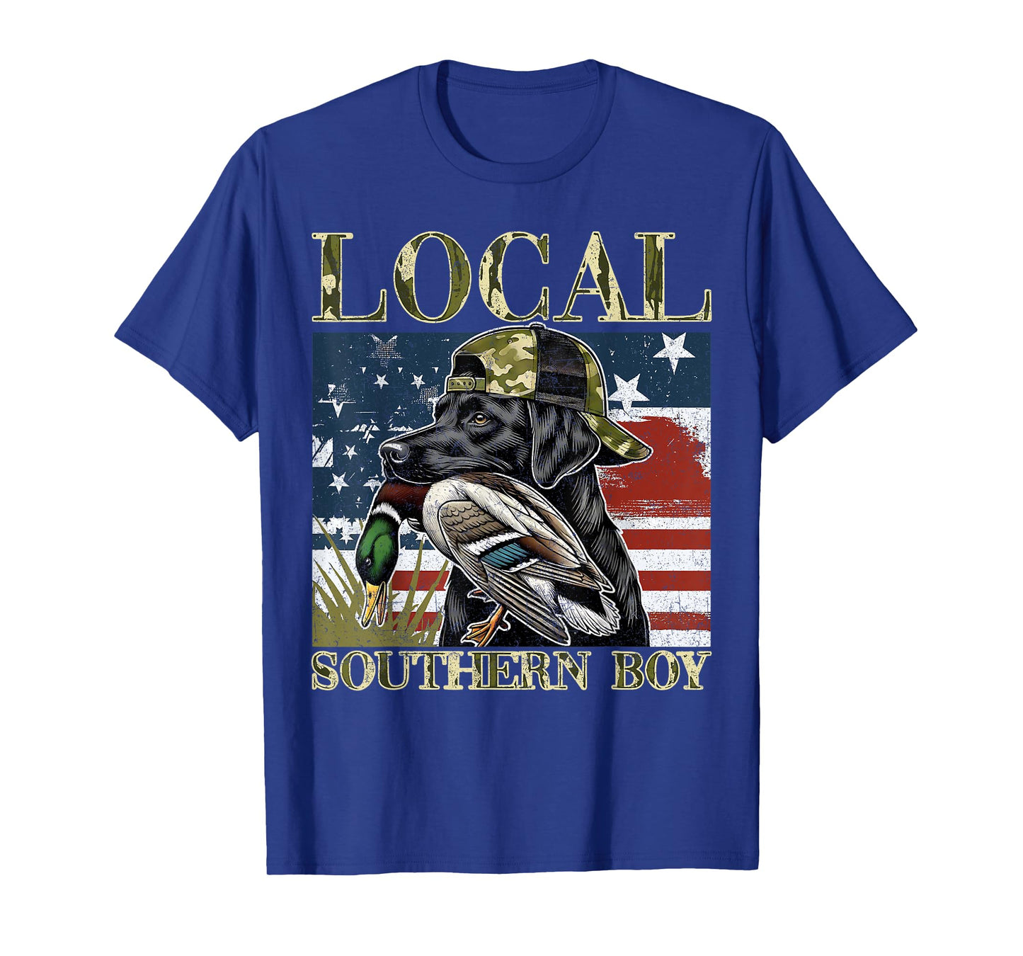 Local Southern Duck Hunting Dog Black Lab Outdoor Vintage T-Shirt