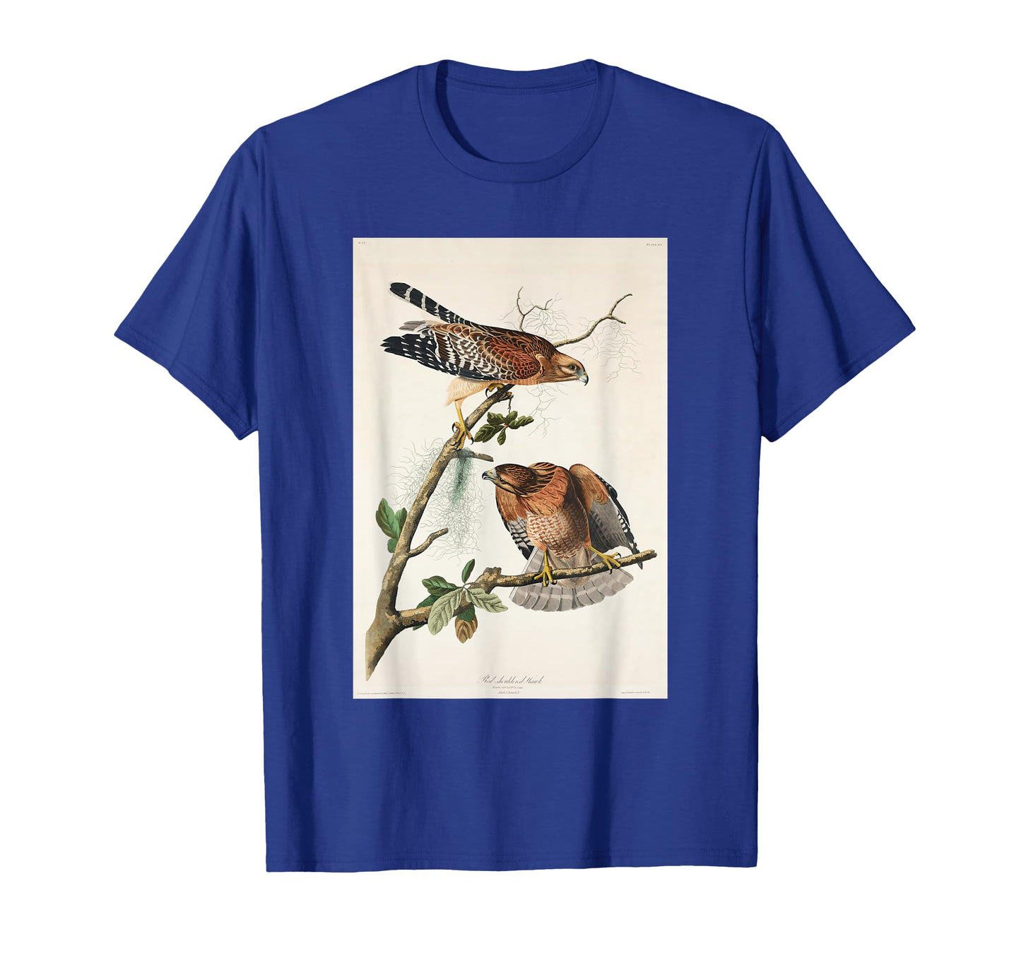 Vintage Red-Shouldered Hawks Birds Illustration Men & Women T-Shirt