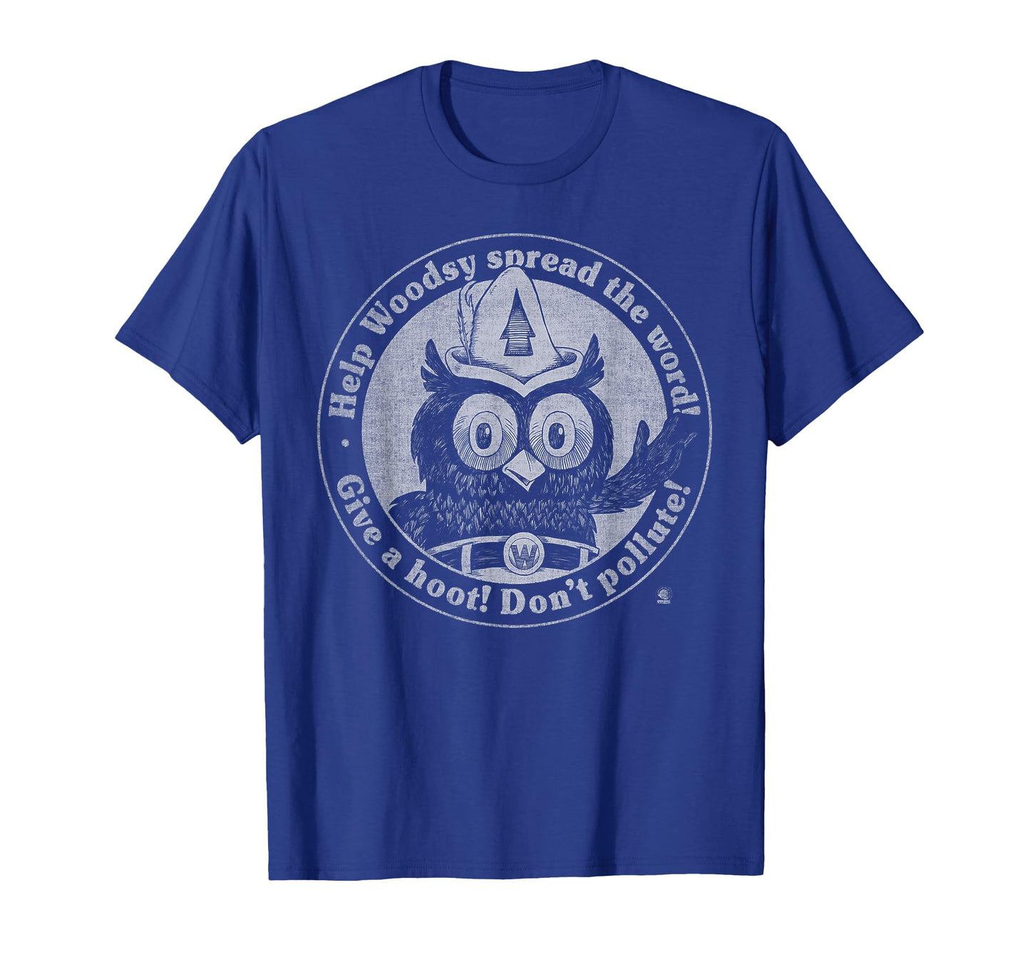 Woodsy Owl Give a Hoot Distressed and Faded Retro T-Shirt