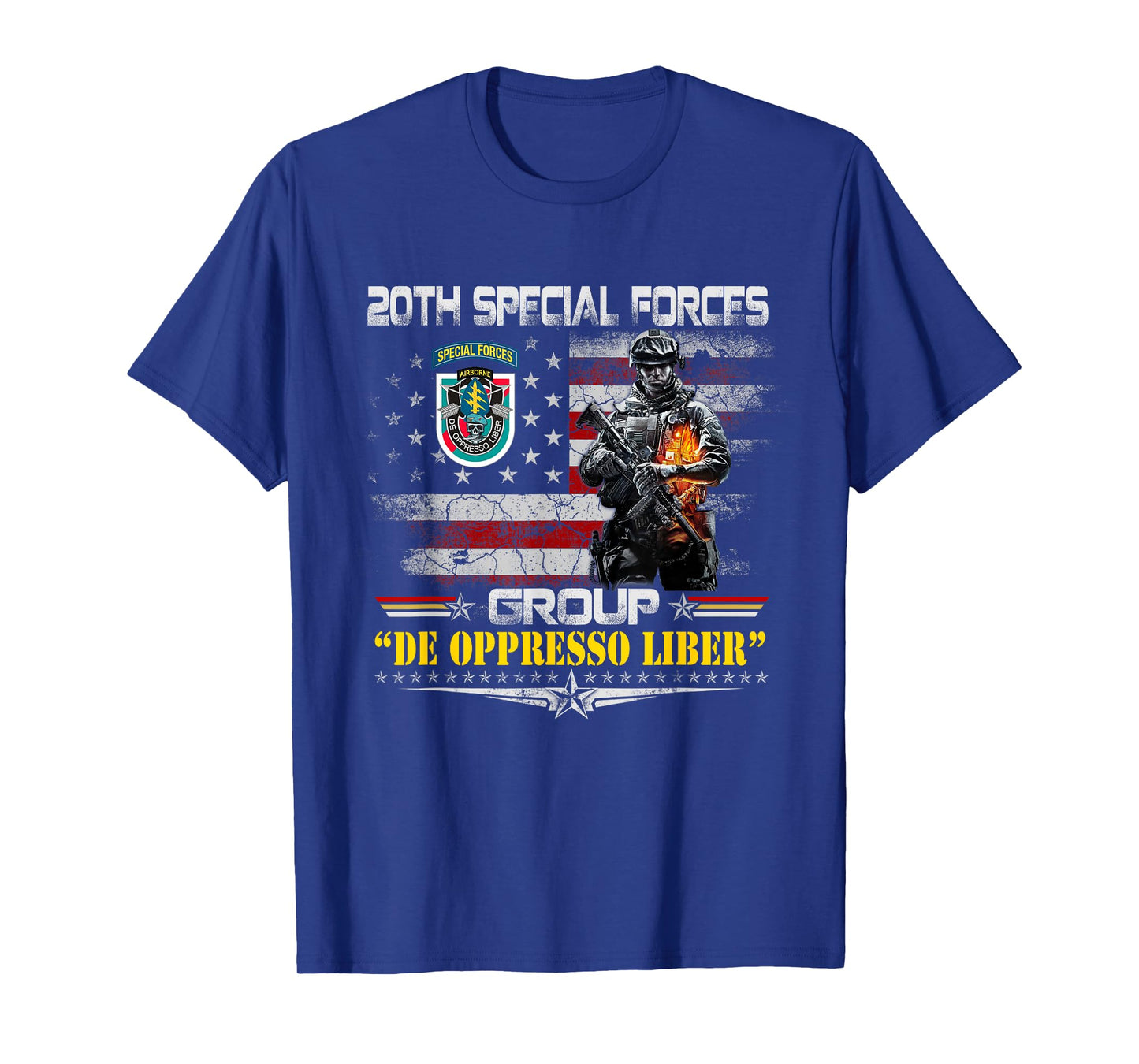 20th Special Forces Group Veteran Flag Patriotic Vintage Men T-Shirt