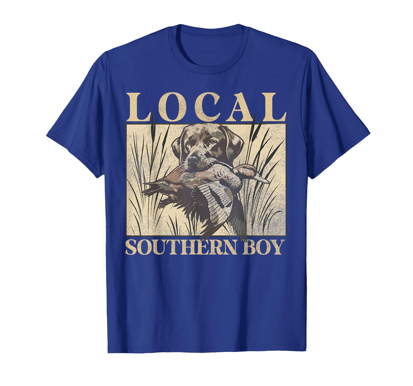 Local Southern Boy Duck Hunting Black Lab Outdoor Vintage T-Shirt