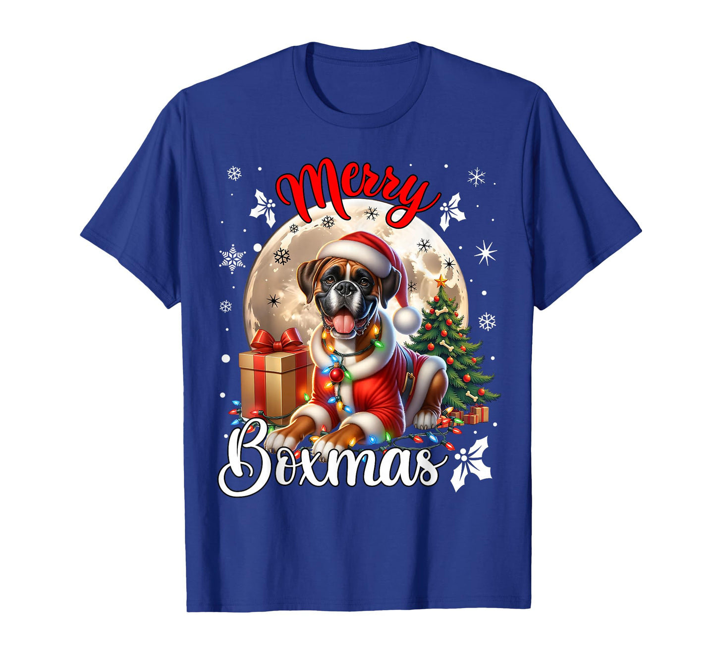 Boxer Christmas Boxer Dog Costume Boxer Xmas Merry Boxmas T-Shirt