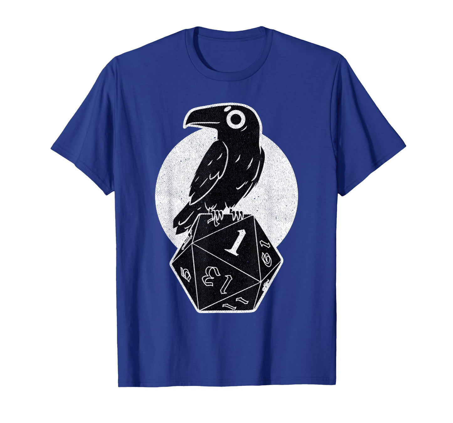 Vintage Funny Crow Cute Dark Bird Retro Roll Dice Game T-Shirt