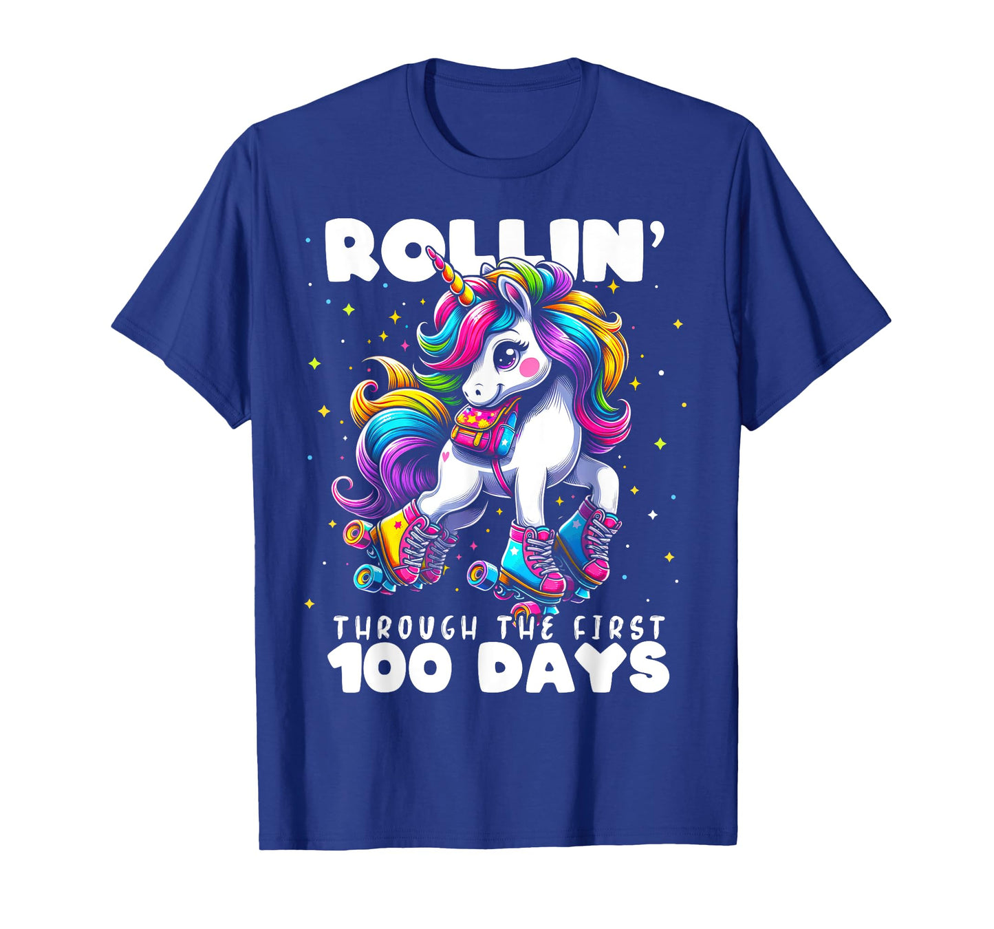 100 Days of School Girls Teacher 100th Day Unicorn Outfit T-Shirt