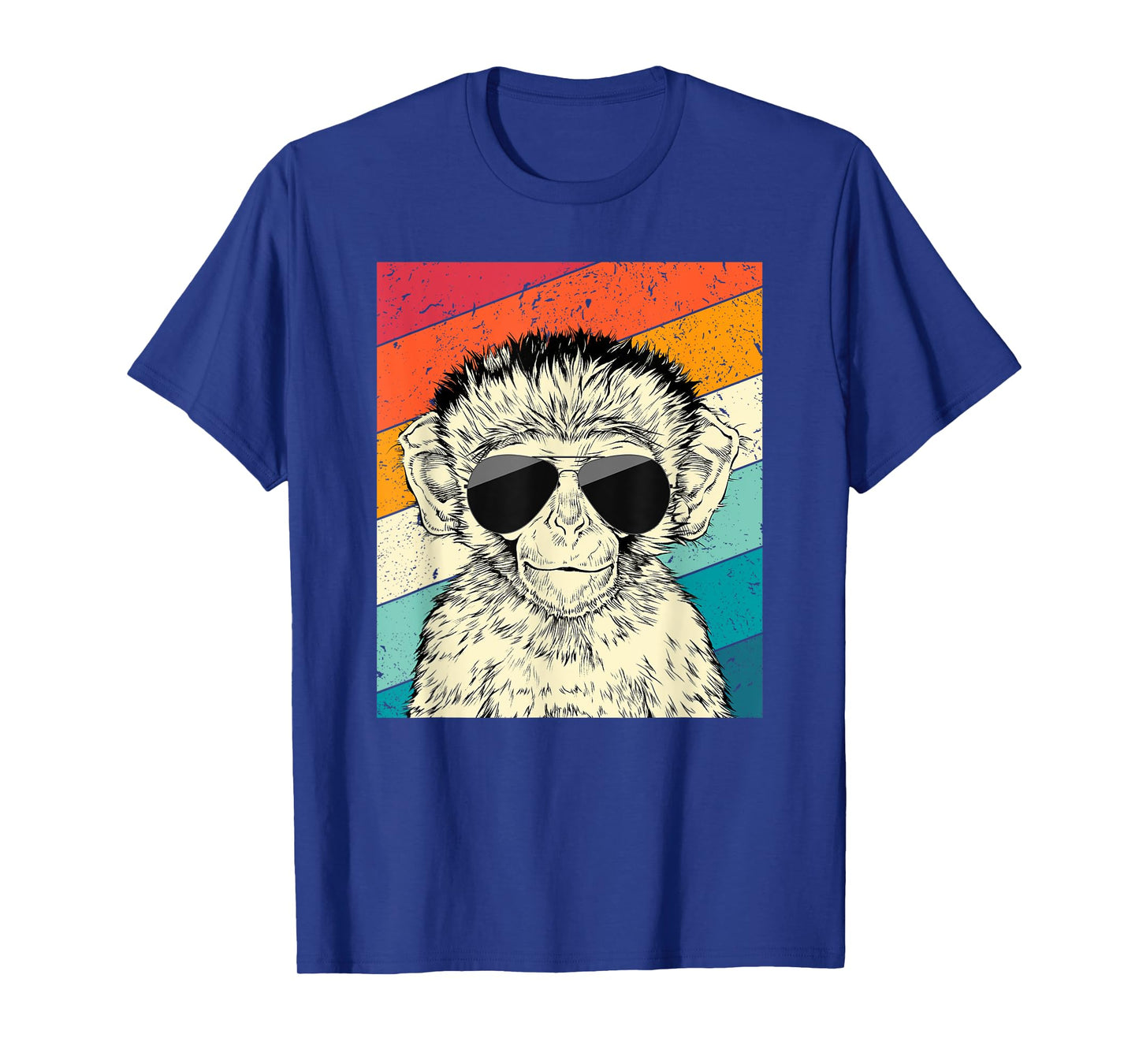 Retro Vintage Monkey with Sunglasses Wild Life Lovers T-Shirt