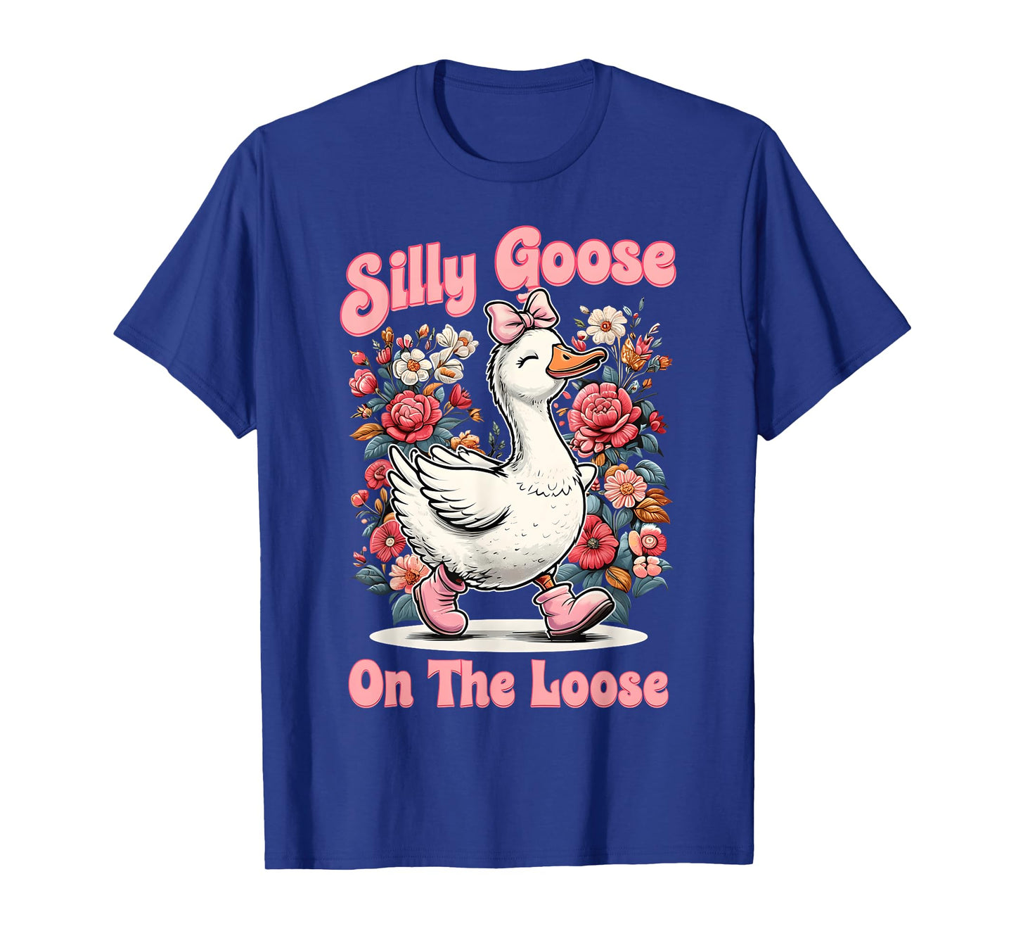 Silly Goose Mommy Funny Floral Silly Goose Mama Mother's Day T-Shirt