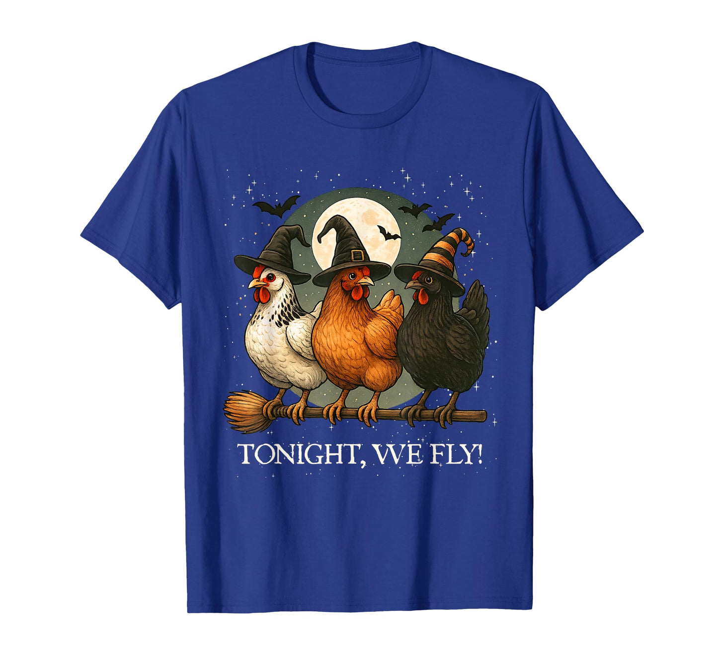 Tonight We Fly Funny Chicken Spooky Season Farm Halloween T-Shirt