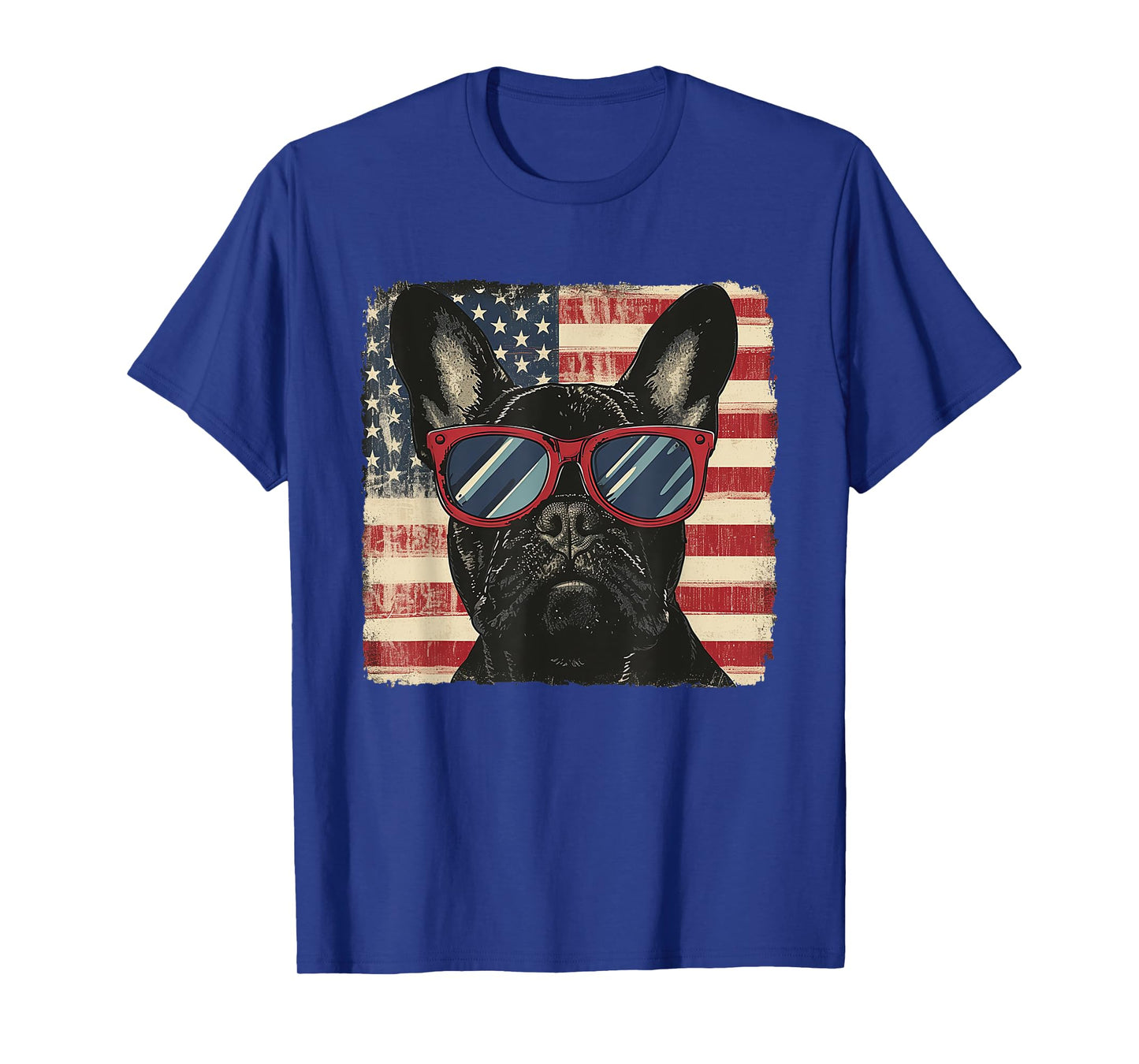 Frenchie America Flag 4th of July Women Men Kids T-Shirt