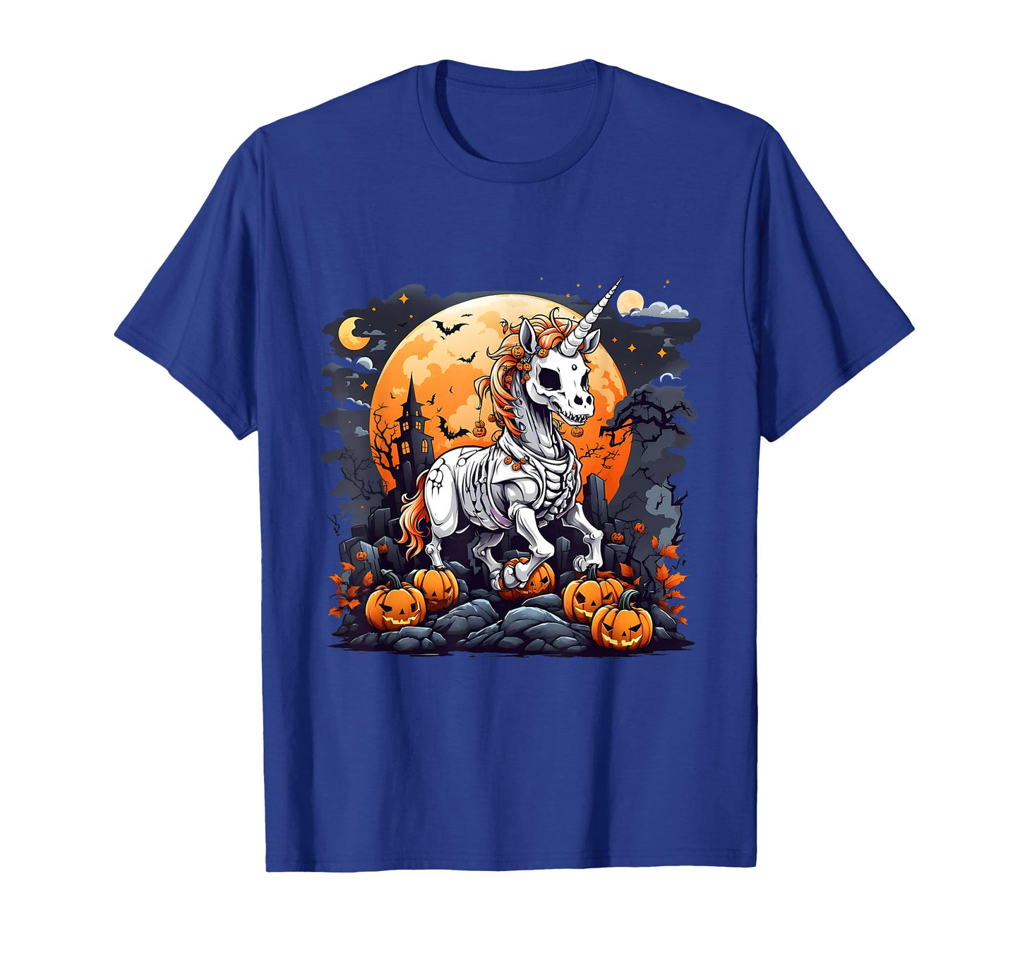 Cute Halloween Skeleton Unicorn Girls Women Witchy Halloween T-Shirt