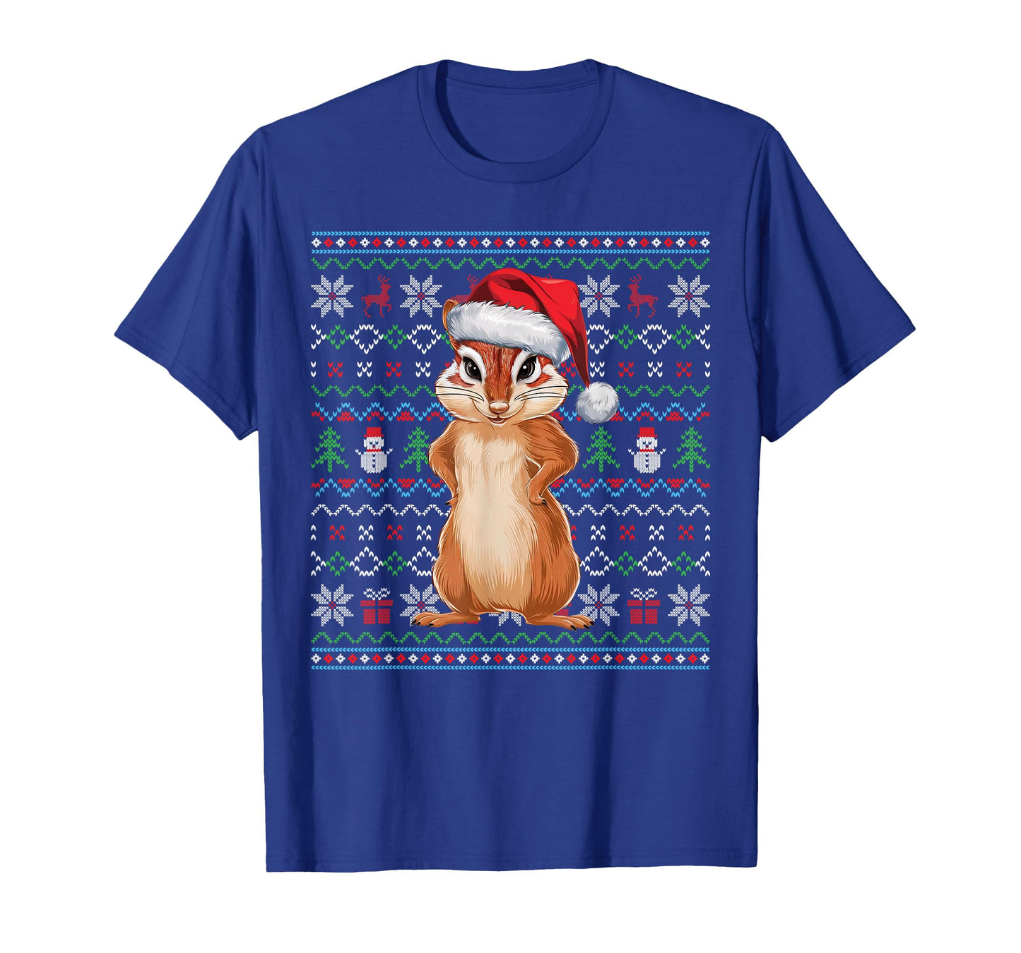 Ugly Chipmunk Lovers Xmas Sweater Santa Christmas T-Shirt
