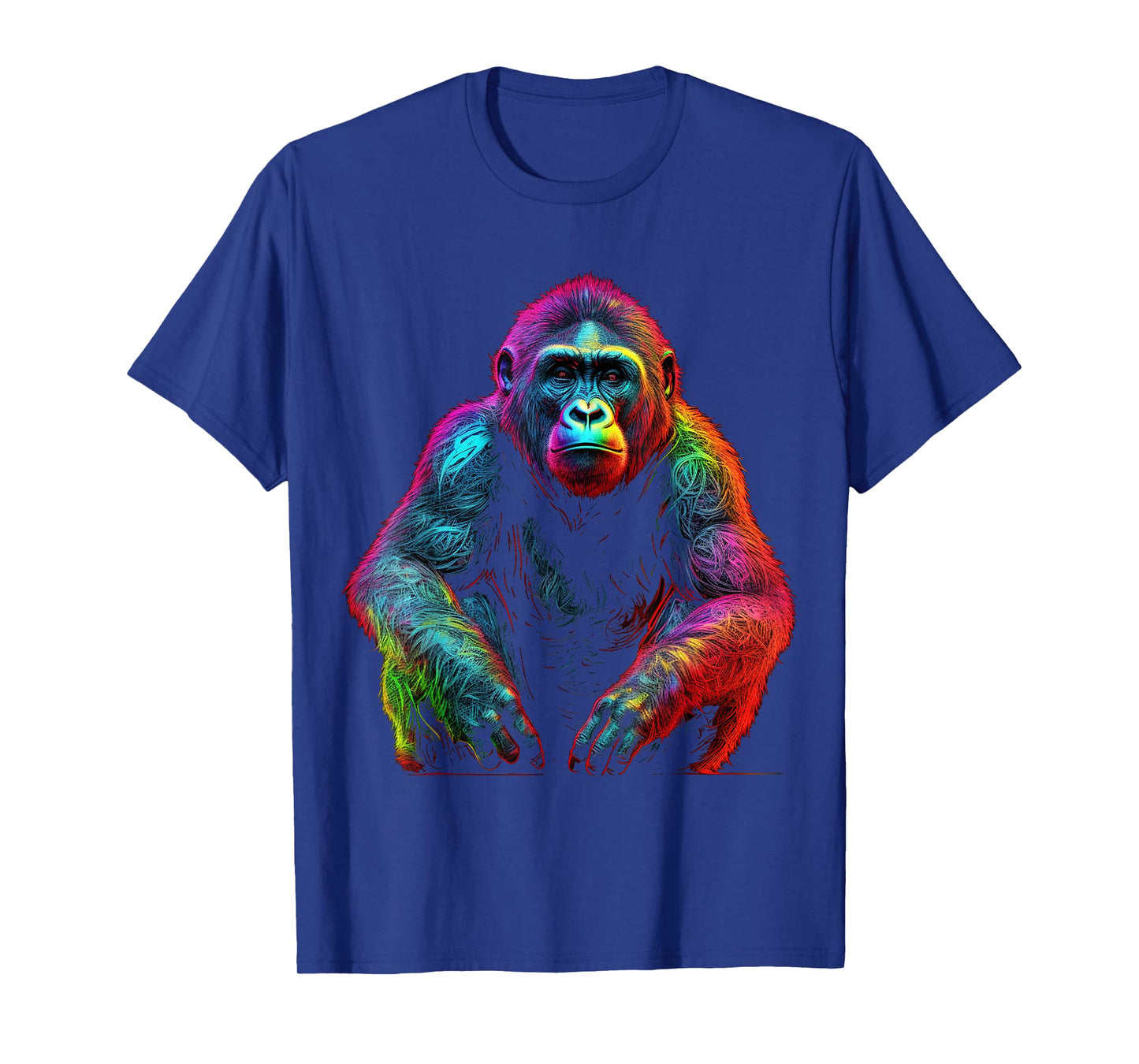 Monkey Colourful Art Animal Creative Animal Motif Monkey T-Shirt