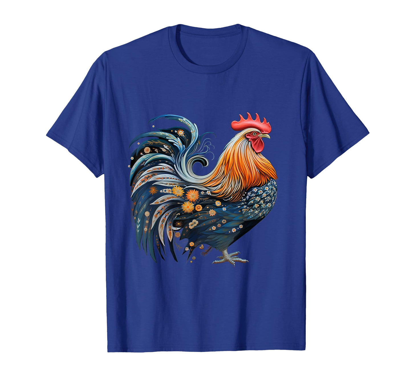 rooster chicken female fighting cock bird farmland earth day T-Shirt