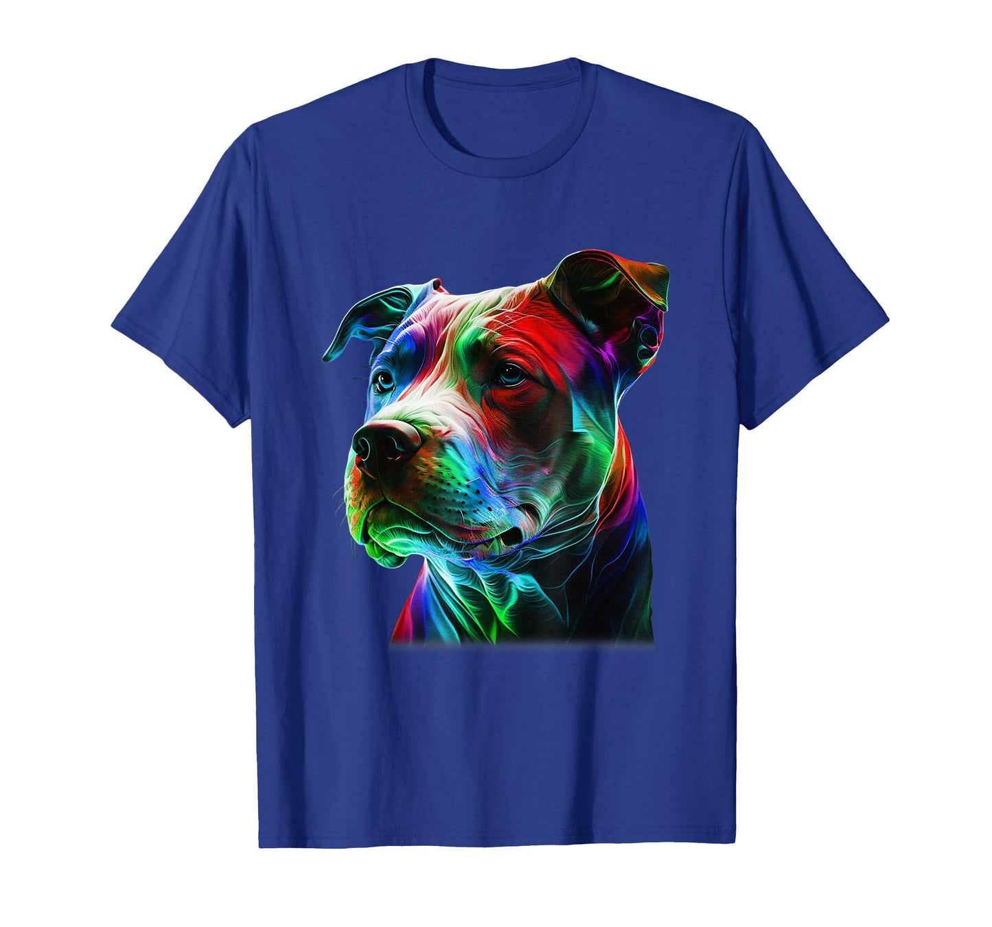 Colorful Pit-Bull Beauty Graphic Art Pitbull Dog Lover T-Shirt