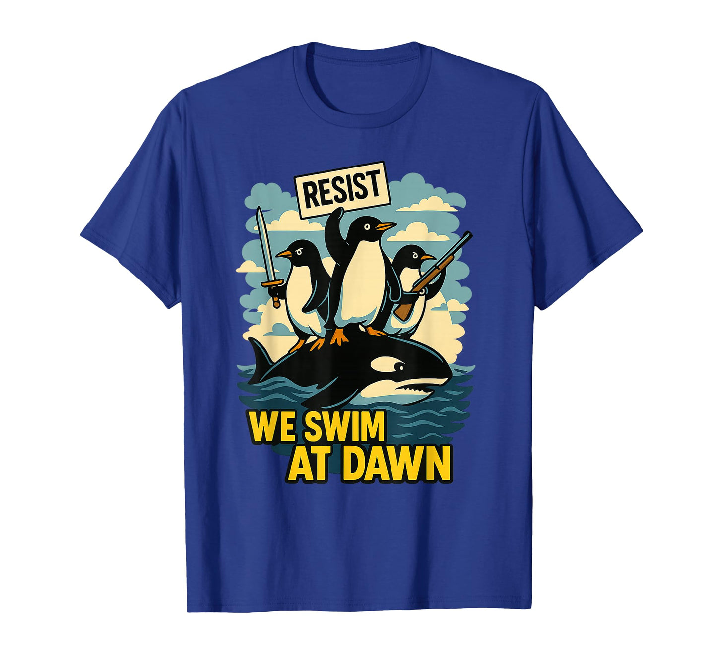 Resist Penguin Activism Graphic Design T-Shirt