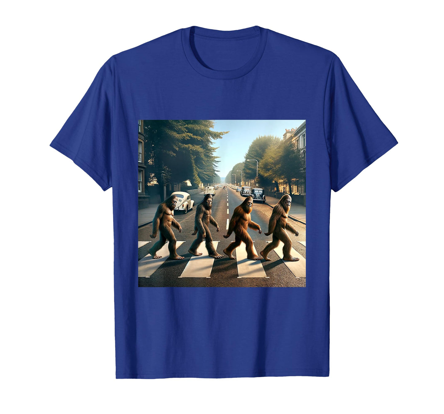 Sasquatch Road Crossing Parody Bigfoot Lover T-Shirt
