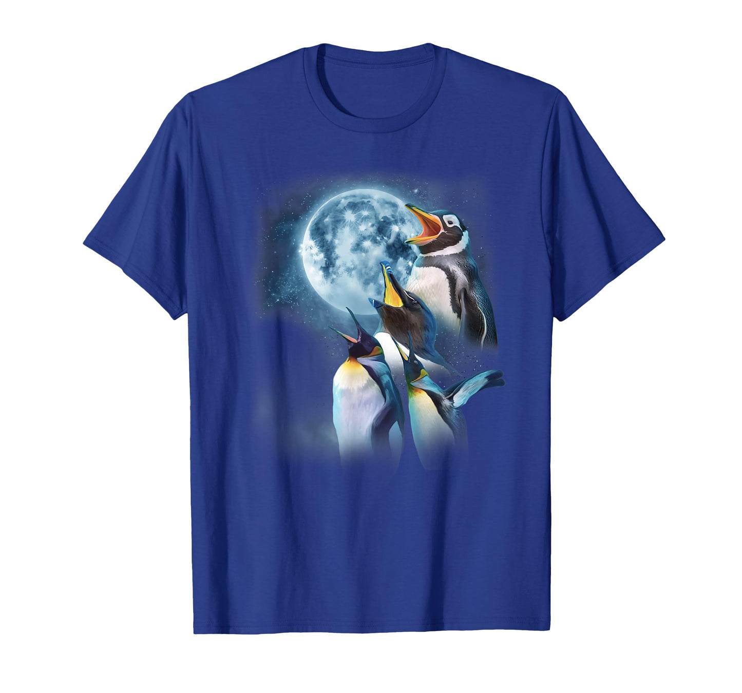Funny Penguin Shirt - Howling at the Moon Funny Penguin T-Shirt