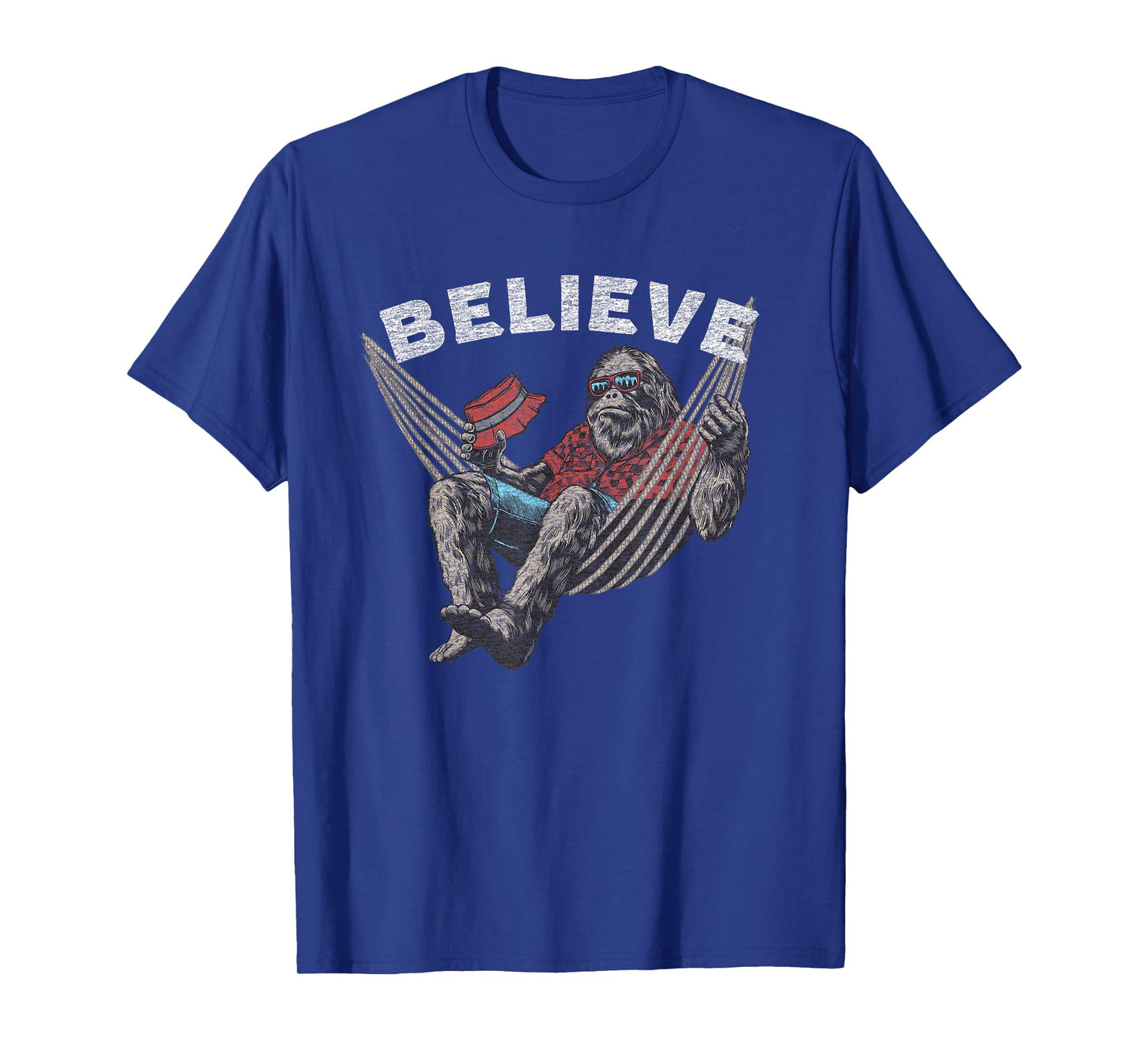 Bigfoot Believe Sasquatch Funny Vintage Graphic T-Shirt