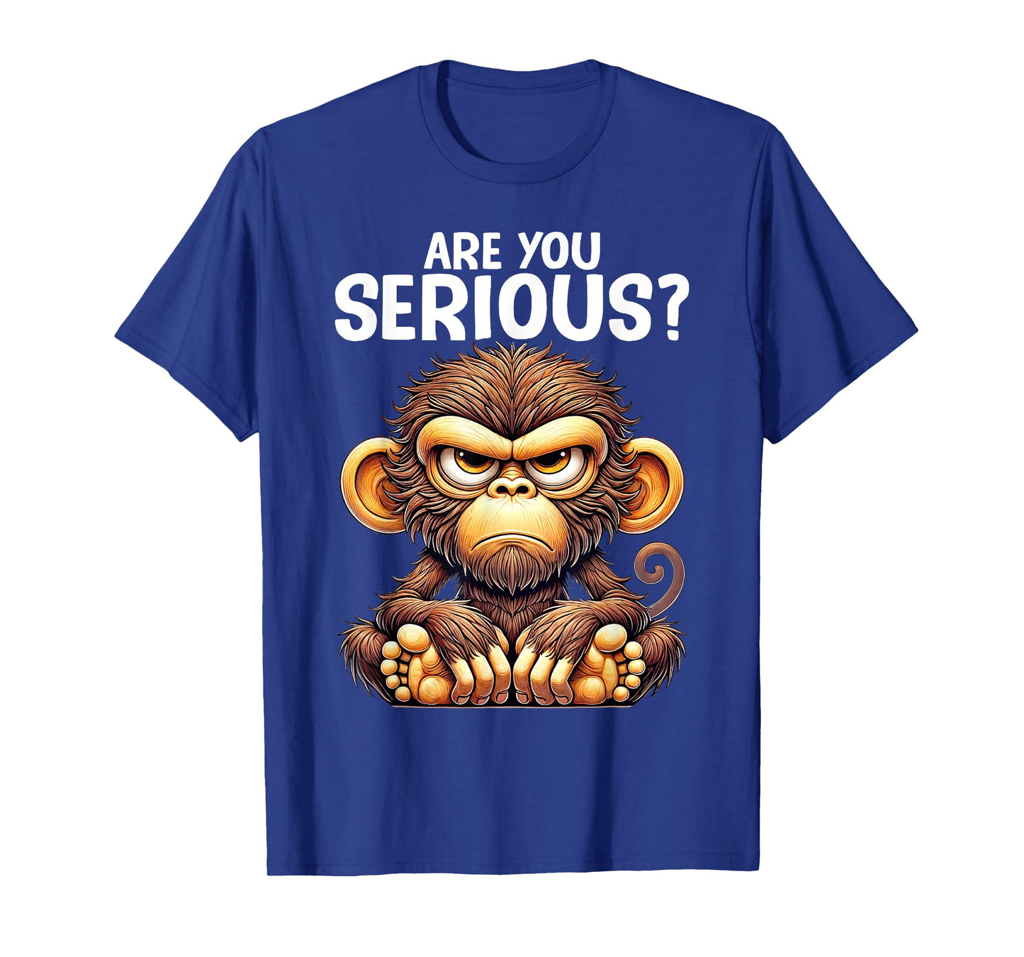 Humor Are You Serious Grumpy Funny Monkey Meme T-Shirt