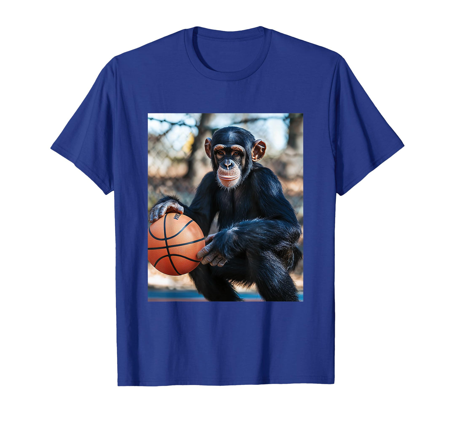 Chimpanzee Basketball Monkey Funny Graphic T-Shirt