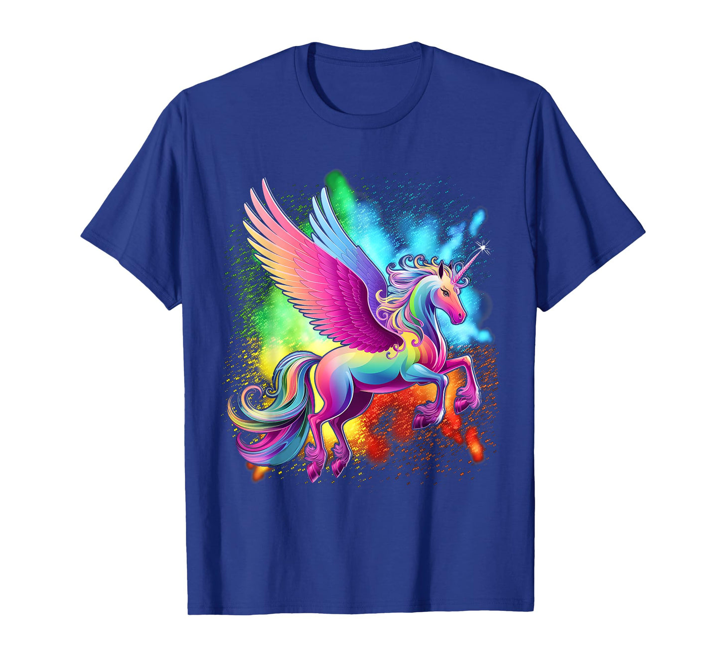 Purple Unicorn Colorful Psychedelic kawaii Trippy alt T-Shirt