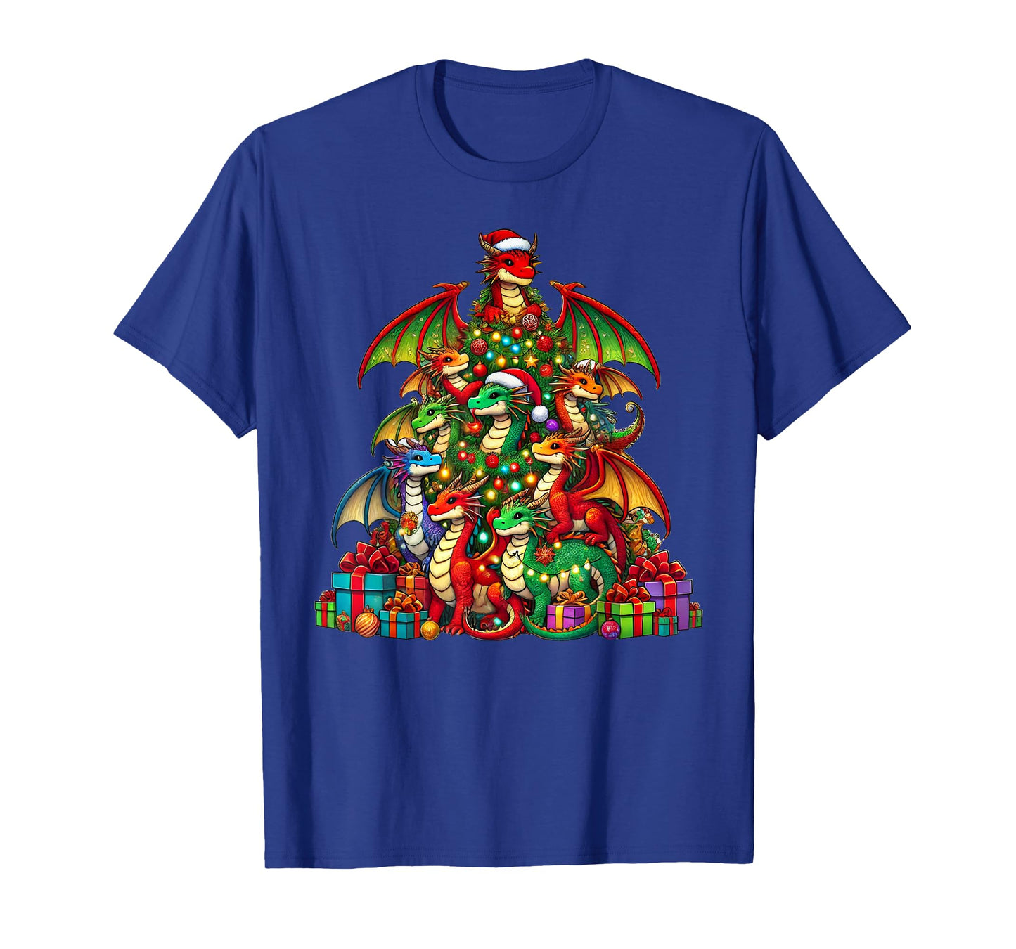 Dragon Christmas Tree Funny Dragon Xmas T-Shirt