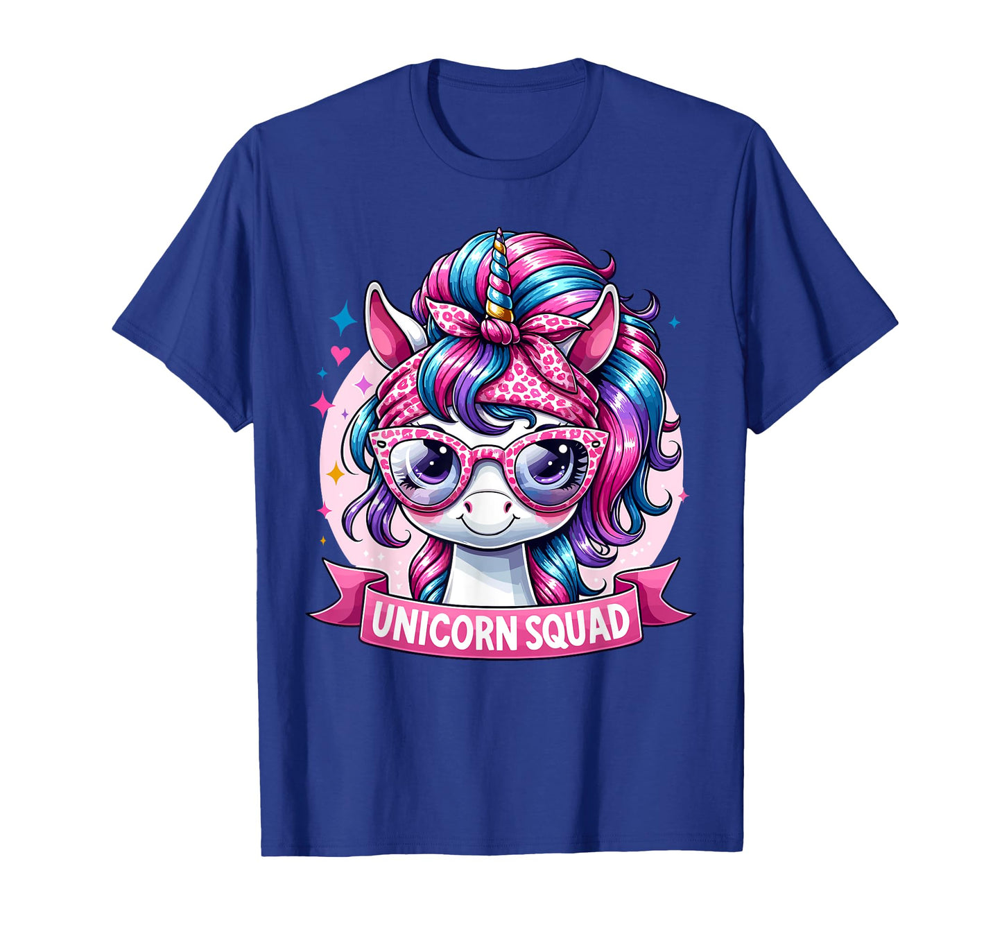 Unicorn Squad - Graceful Unicorn with leopard Bandana T-Shirt