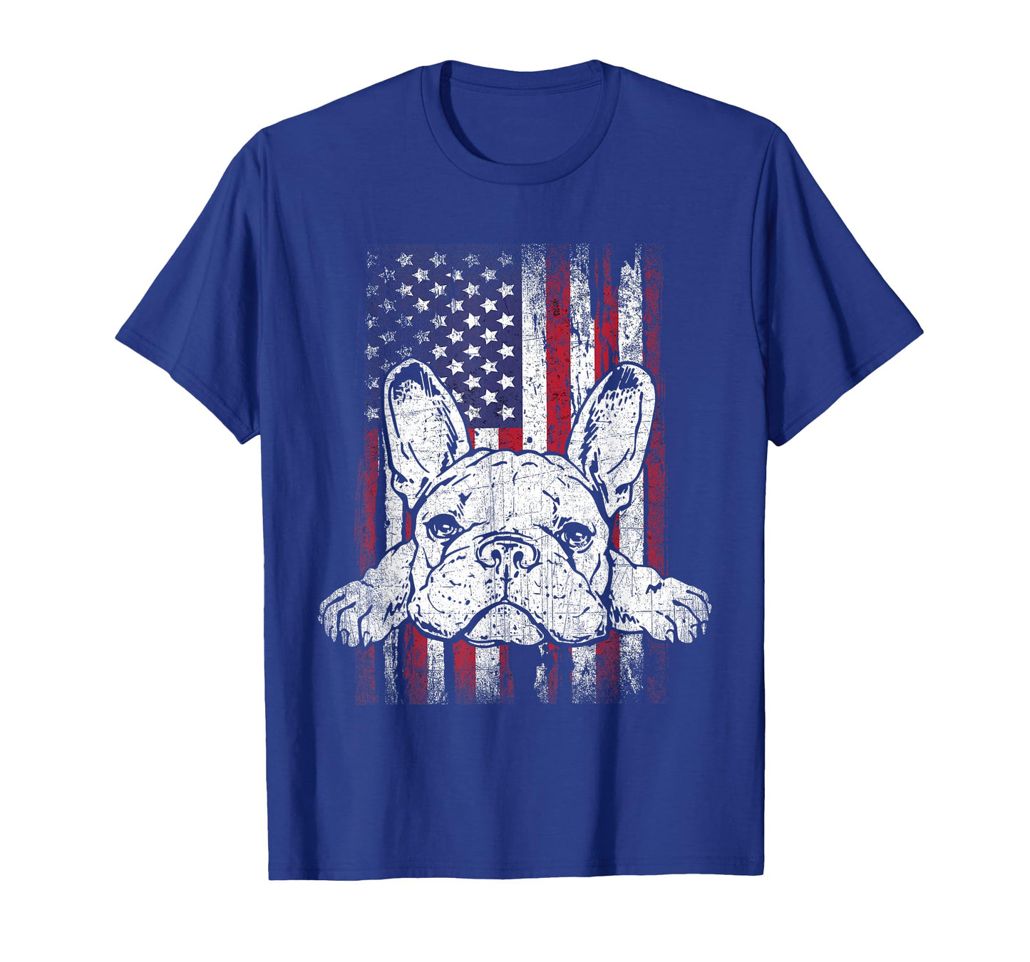 Patriotic French Bulldog American Flag Dog T-Shirt