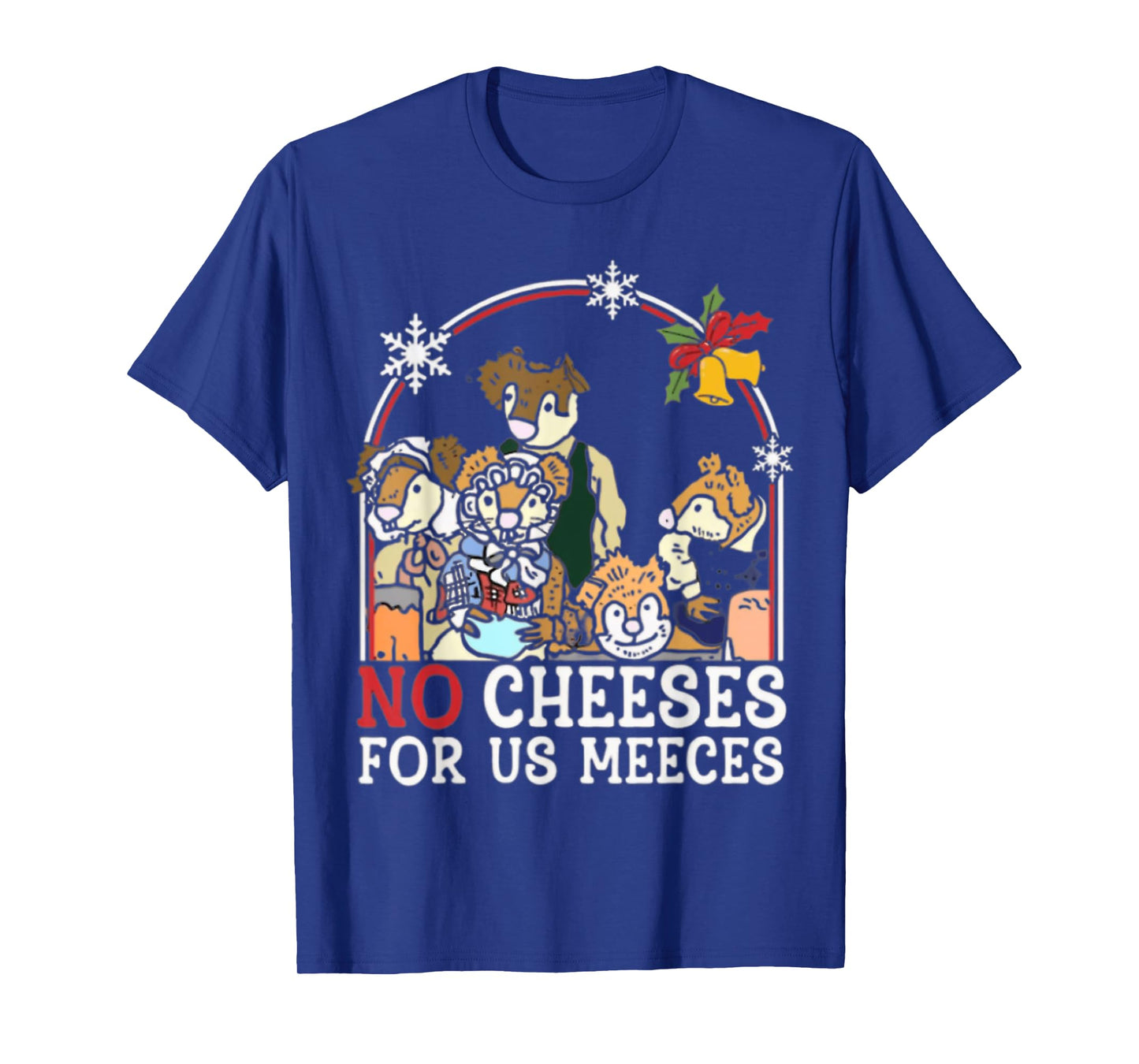Retro Christmas No Cheese 90s For Us Music Meeces T-Shirt