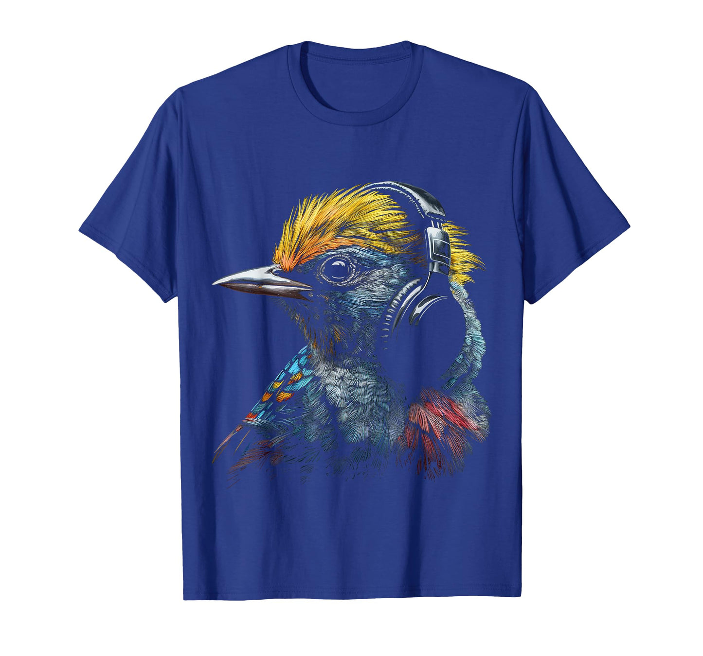 Bird Headphones Artwork | Music Animal Motif Bird T-Shirt