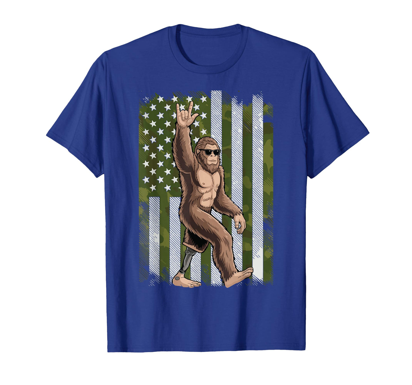 Bigfoot Amputee US Flag Limb Loss T-Shirt