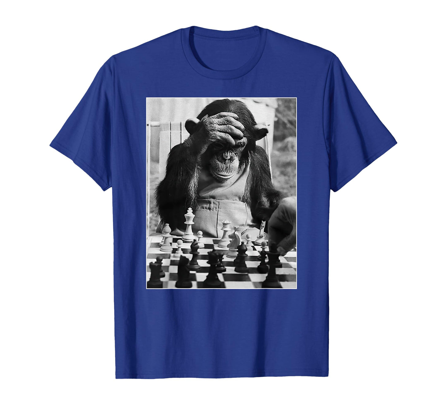 Funny Chimp Playing Chess Photo Booth Monkey Chess Lover T-Shirt