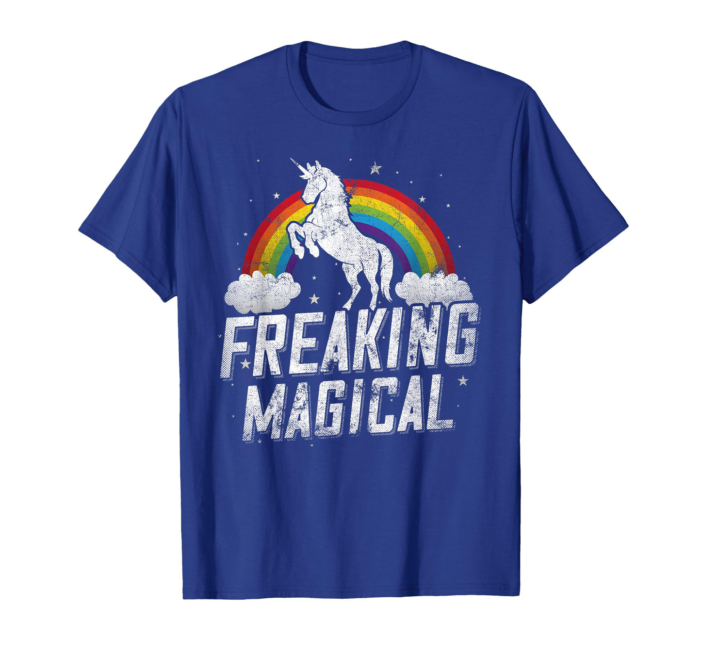 Funny Retro Freaking Magical Adult Unicorn Rainbow Party T-Shirt