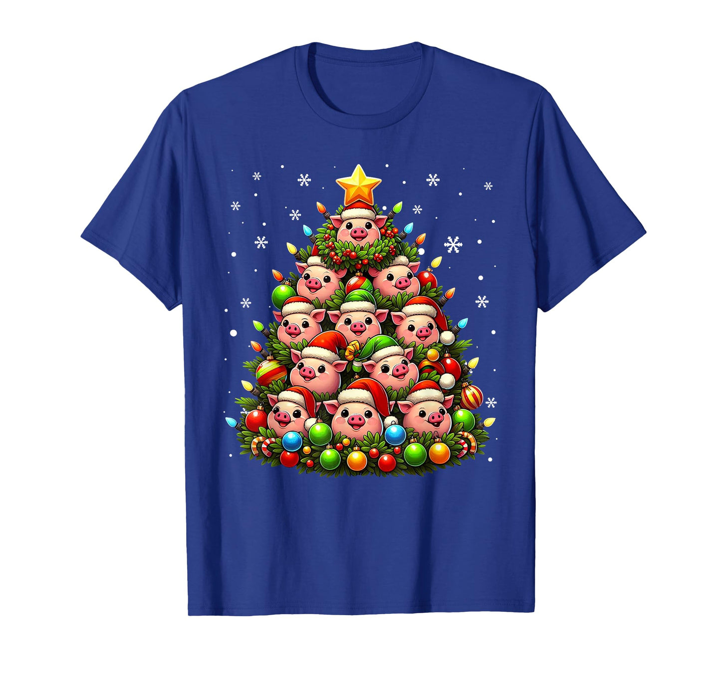 Ugly Christmas Sweater Day Funny Pig Christmas Tree Xmas T-Shirt