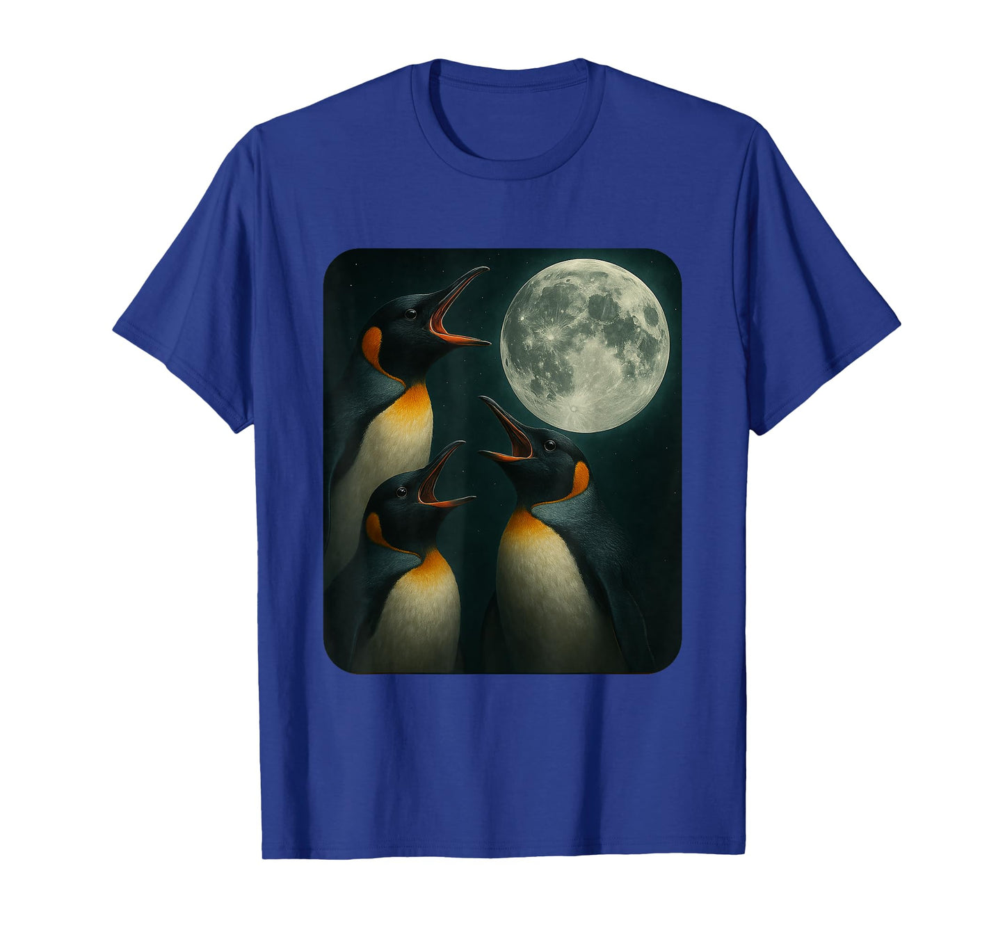 Three Penguin Moon | Funny 3 Wolfs Meme Nerdy T-Shirt