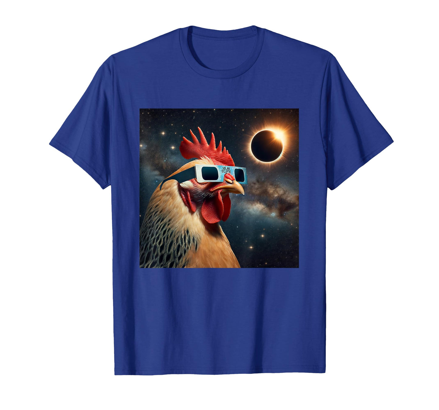 2024 Solar Eclipse Chicken Wearing Glasses Totality T-Shirt