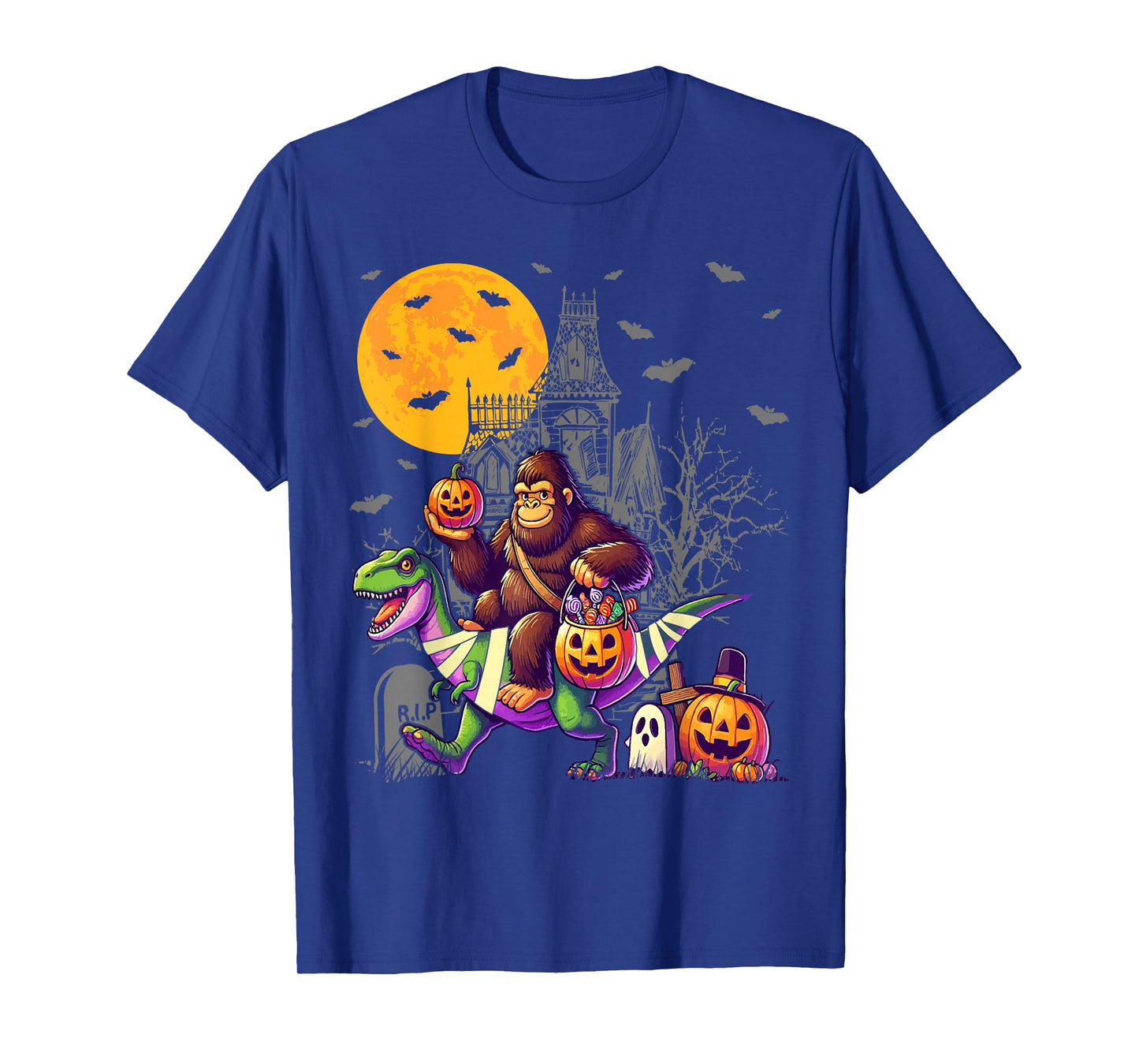 Bigfoot Dinosaur Halloween Costume T Rex Boys Kids T-Shirt
