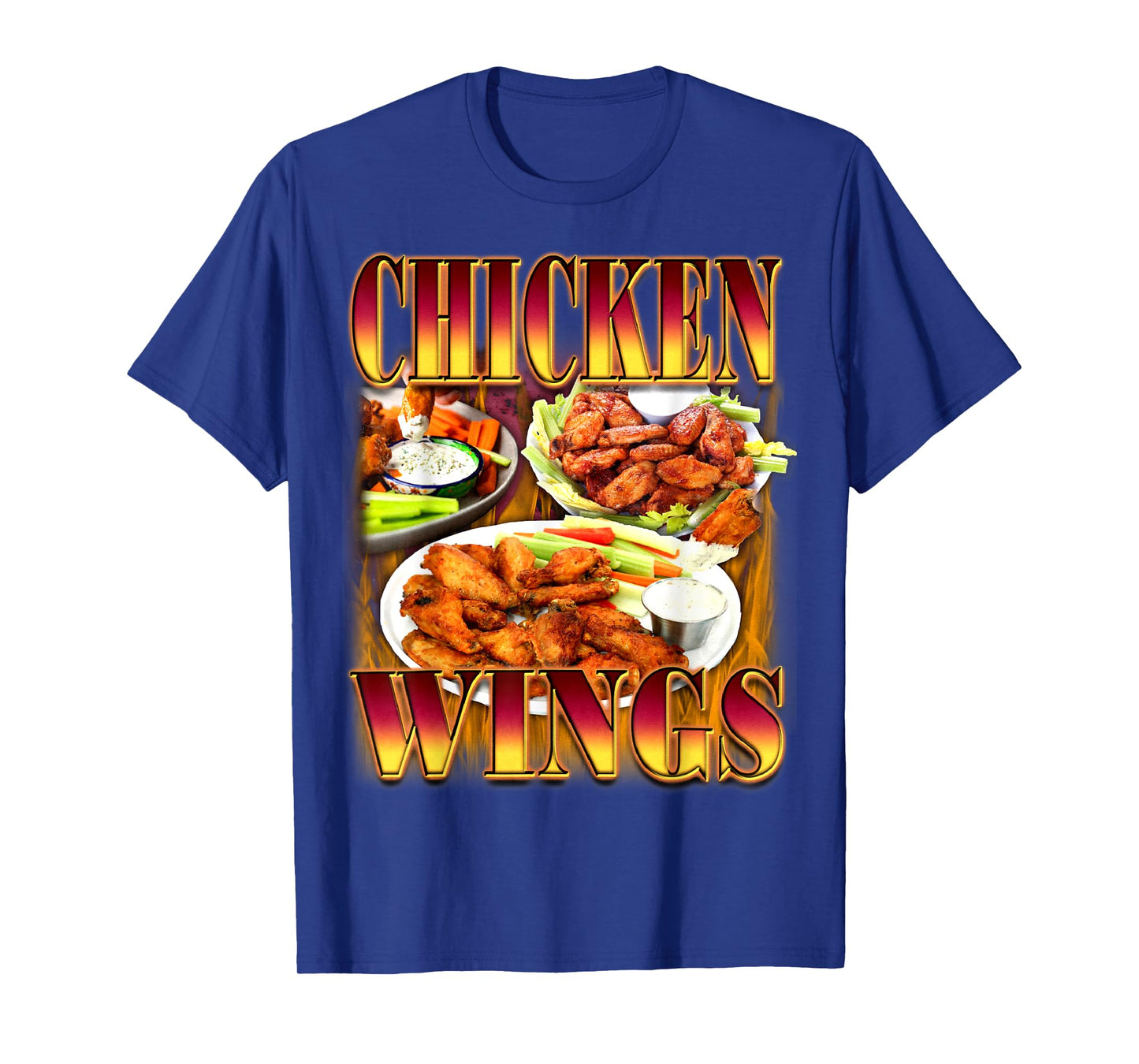 Wing Lover Bootleg Rap CDs Aesthetic 90s Funny Chicken Meme T-Shirt