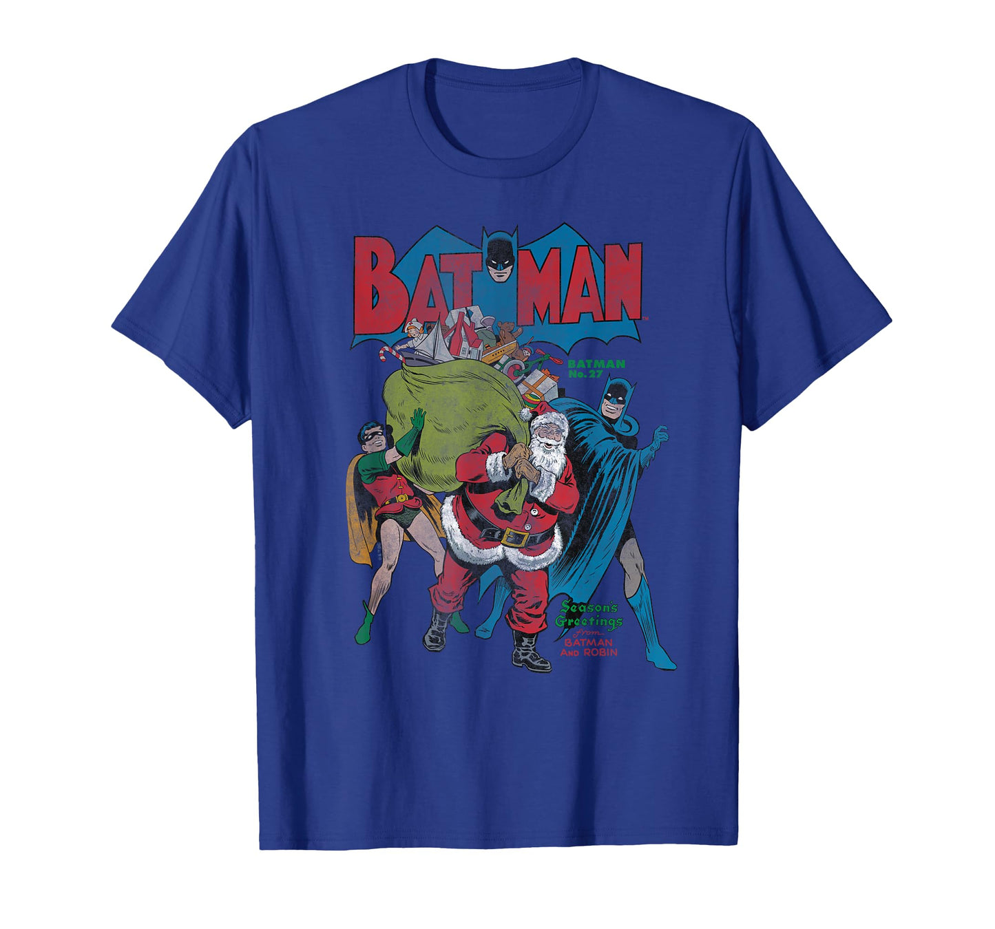 Batman Christmas Seasons Greetings T-Shirt