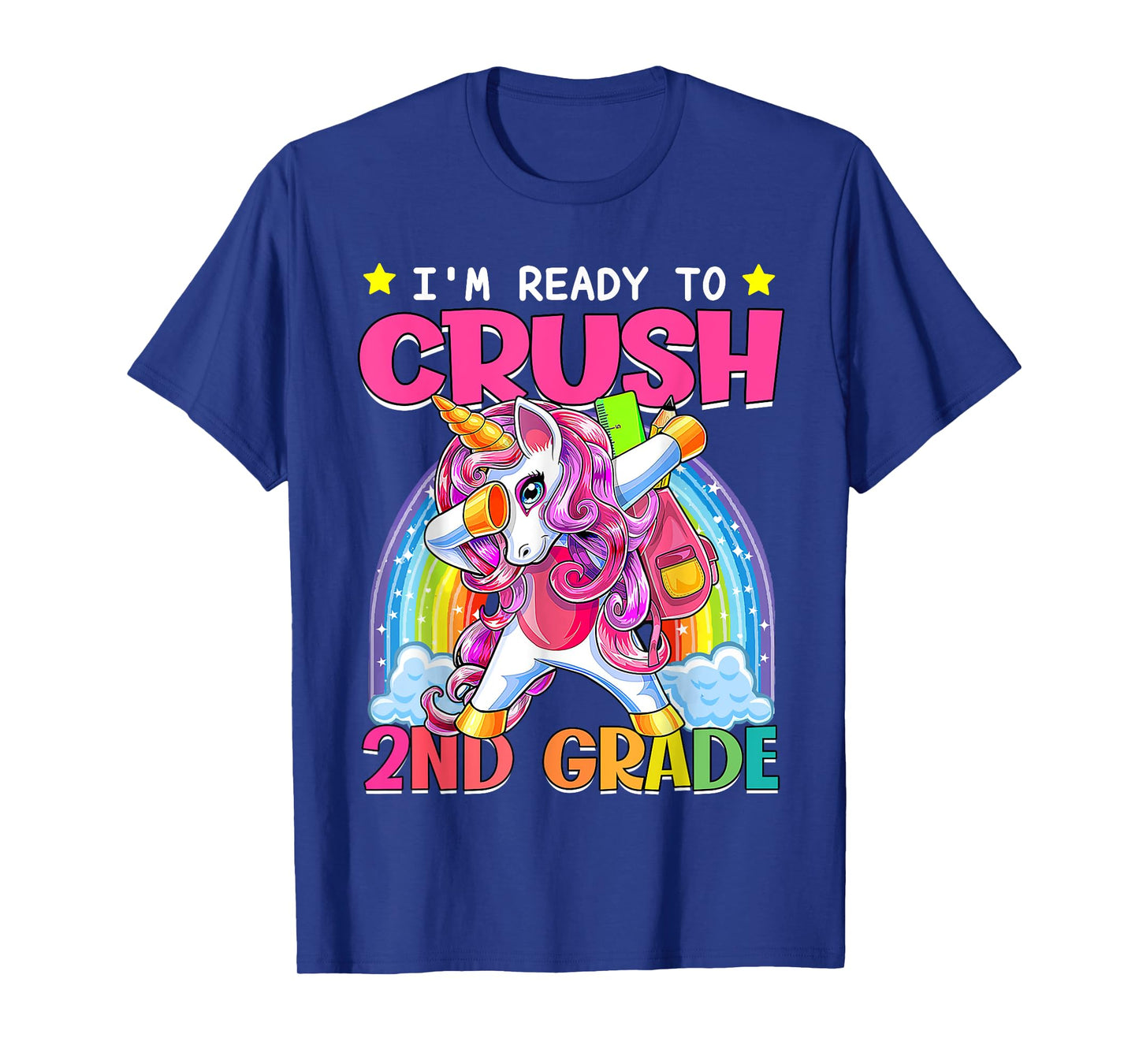 Back To School Unicorn I'm Ready To Crush 2nd Grade Girls T-Shirt