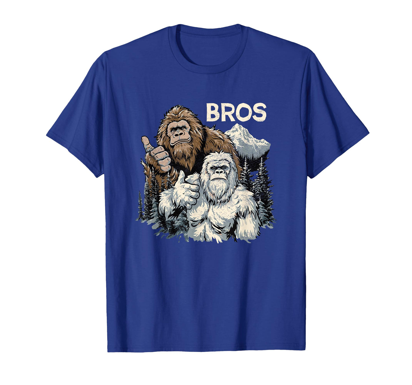 Funny Bros Bigfoot and Yeti Brothers Sasquatch Awesome Cool T-Shirt