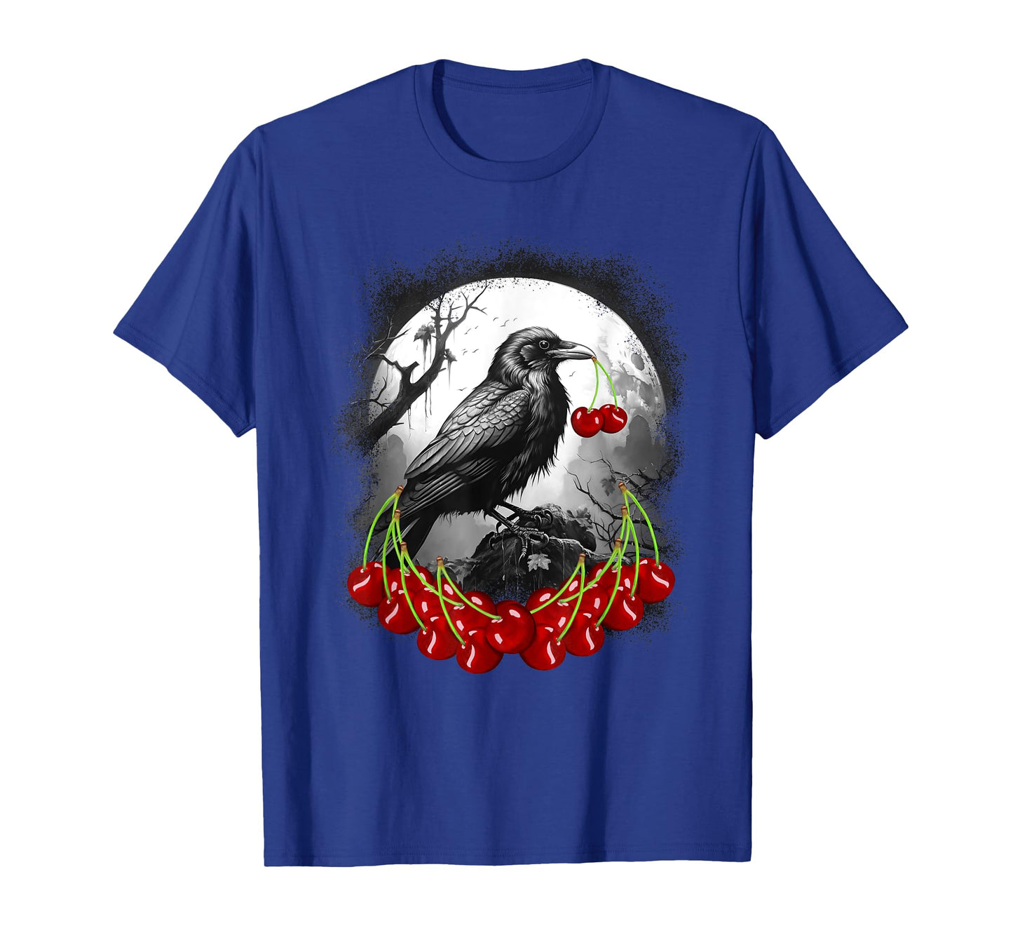 Mystical Bird Birds Crows Crows Cherry Cherries Ravens T-Shirt