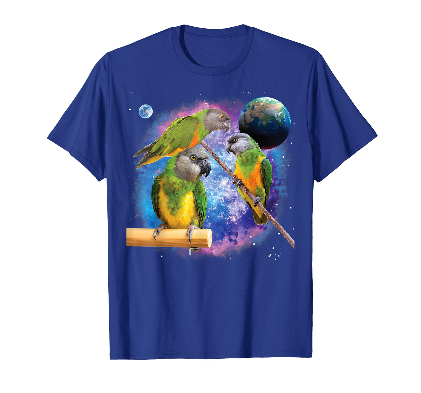 Senegal Parrots In Space, Funny Senegal Parrot T-Shirt