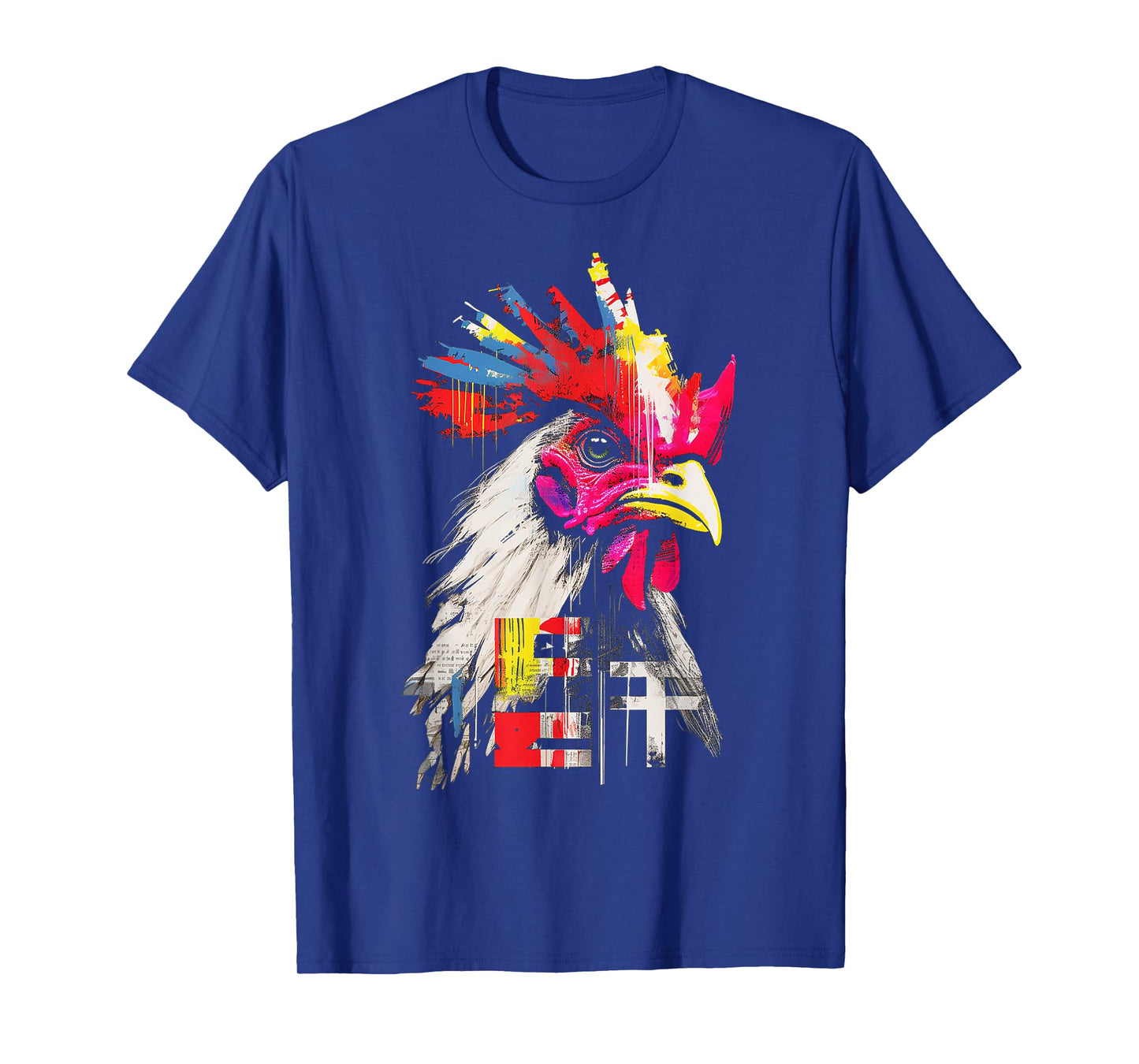 Chicken Colorful Text Drawing Animal Artwork Chicken T-Shirt