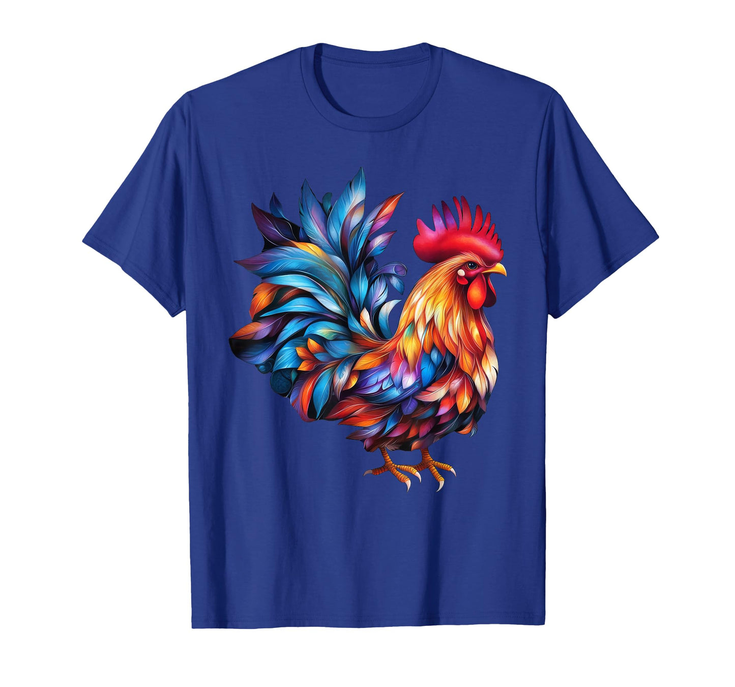 Colorful Rooster Chicken Art T-Shirt