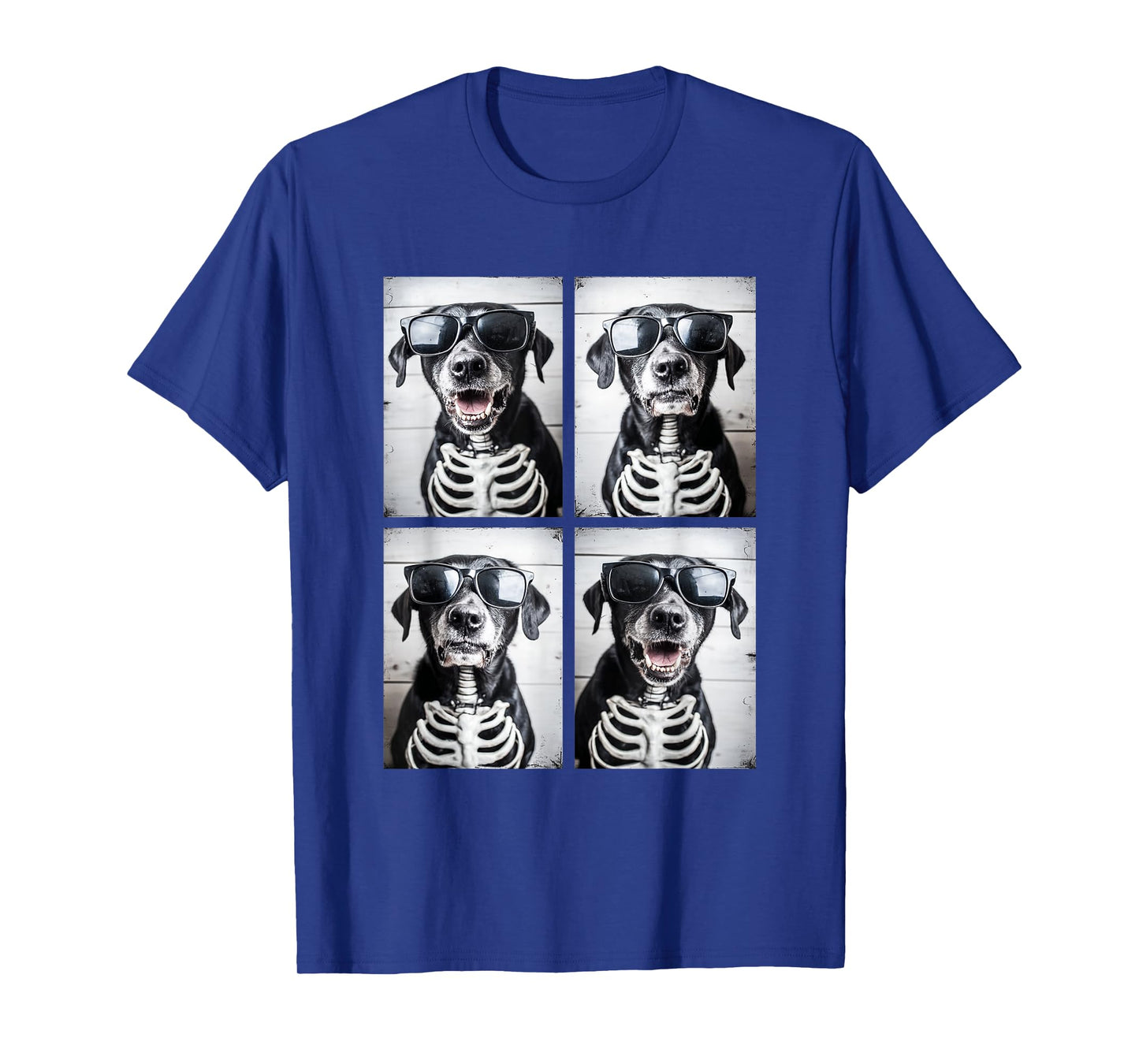 Labradors with Sunglasses Skeleton Costume Halloween Dogs T-Shirt