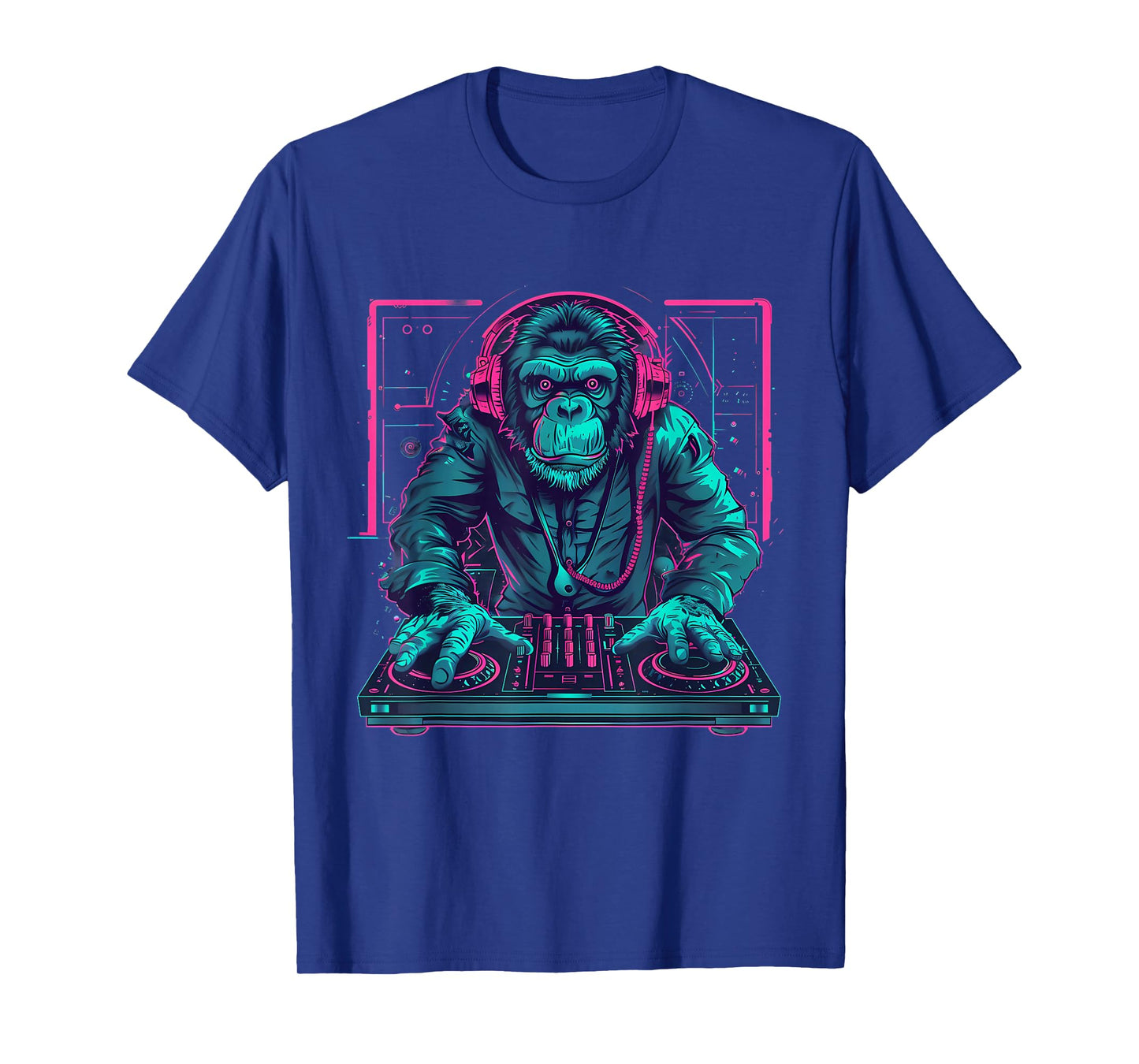 DJ Monkey House Beatmaker EDM Turntable DJ Monkey Techno T-Shirt