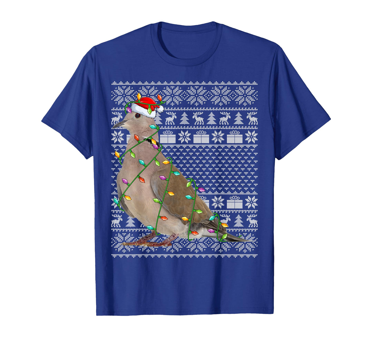 Mourning Dove Bird Lover Santa Ugly Mourning Dove Christmas T-Shirt