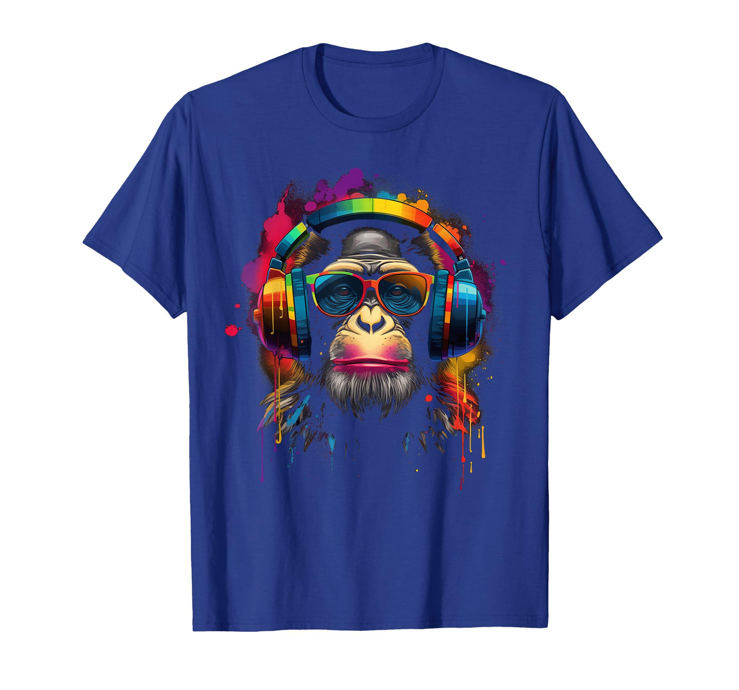 DJ Monkey with sunglasses and headphones funny DJ monkey T-Shirt